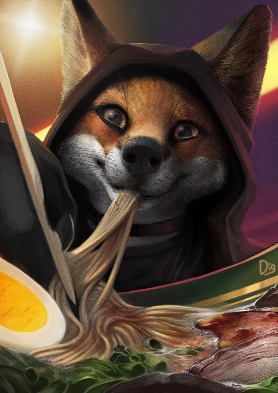 Fox and Ramen By Lepricon posted by EffieEdmund