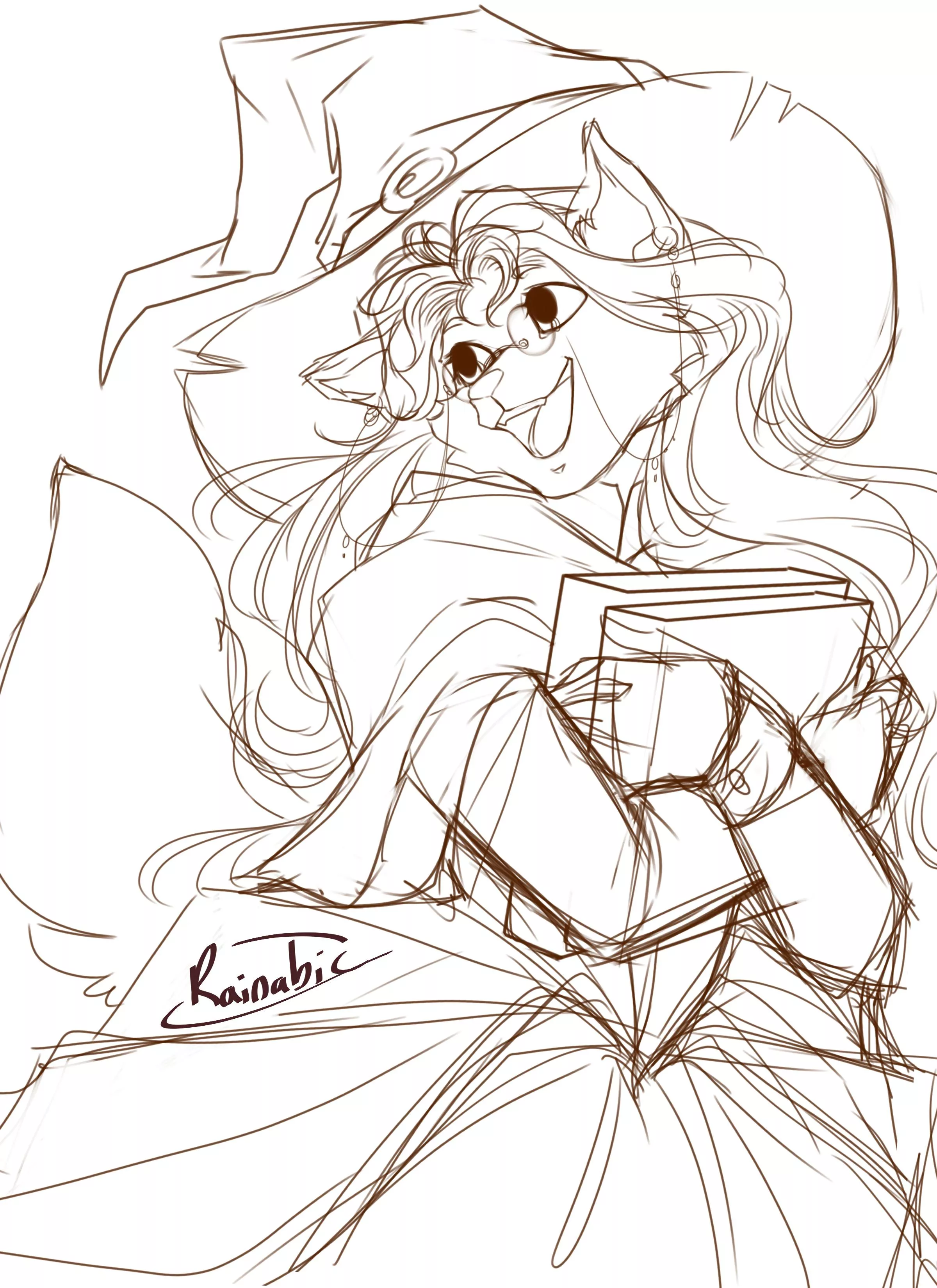 Fox Witch Sketch I hope to fully render soon! posted by Rainabic