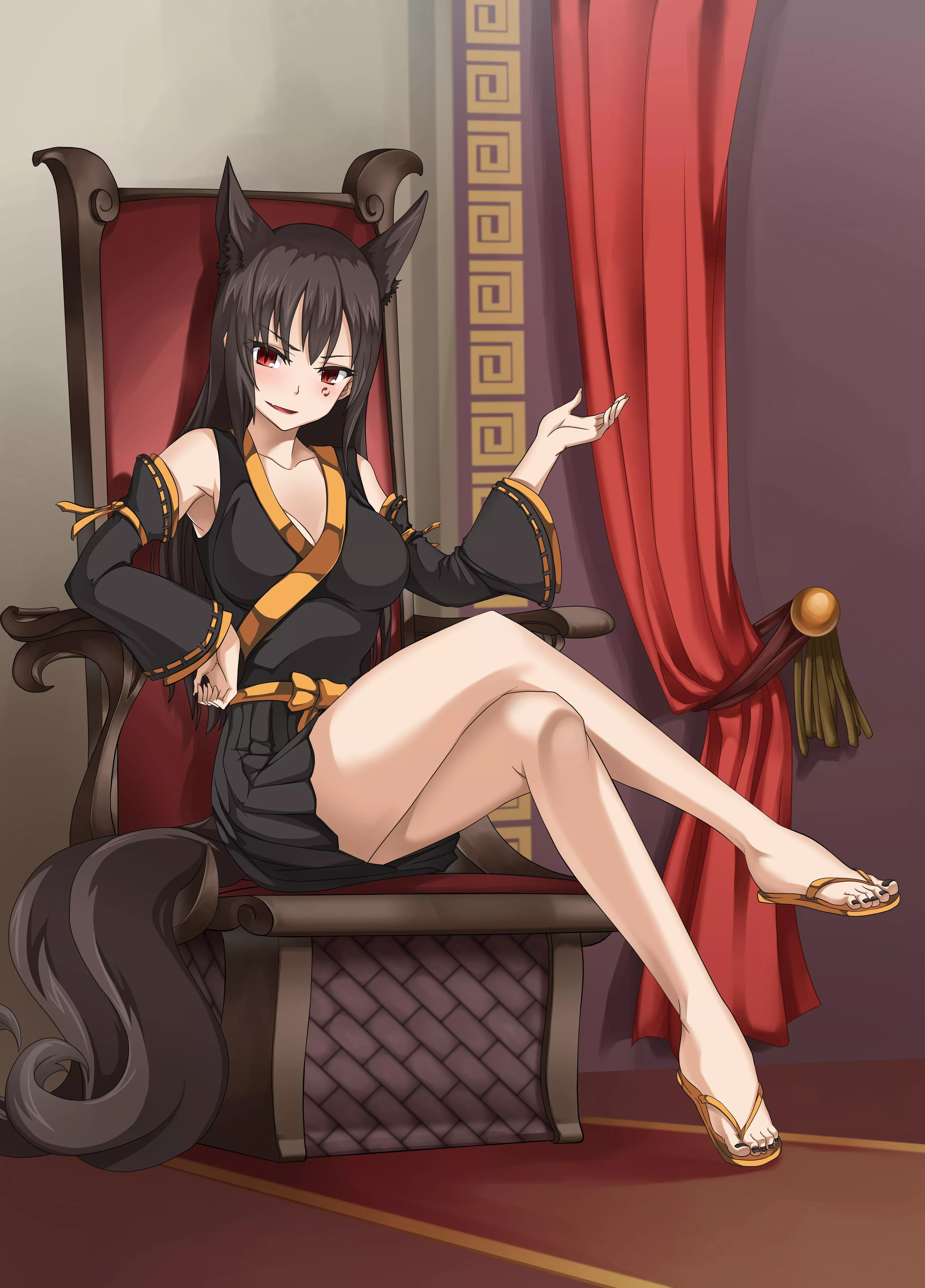 Foxgirl on her throne [original] posted by cold_stew