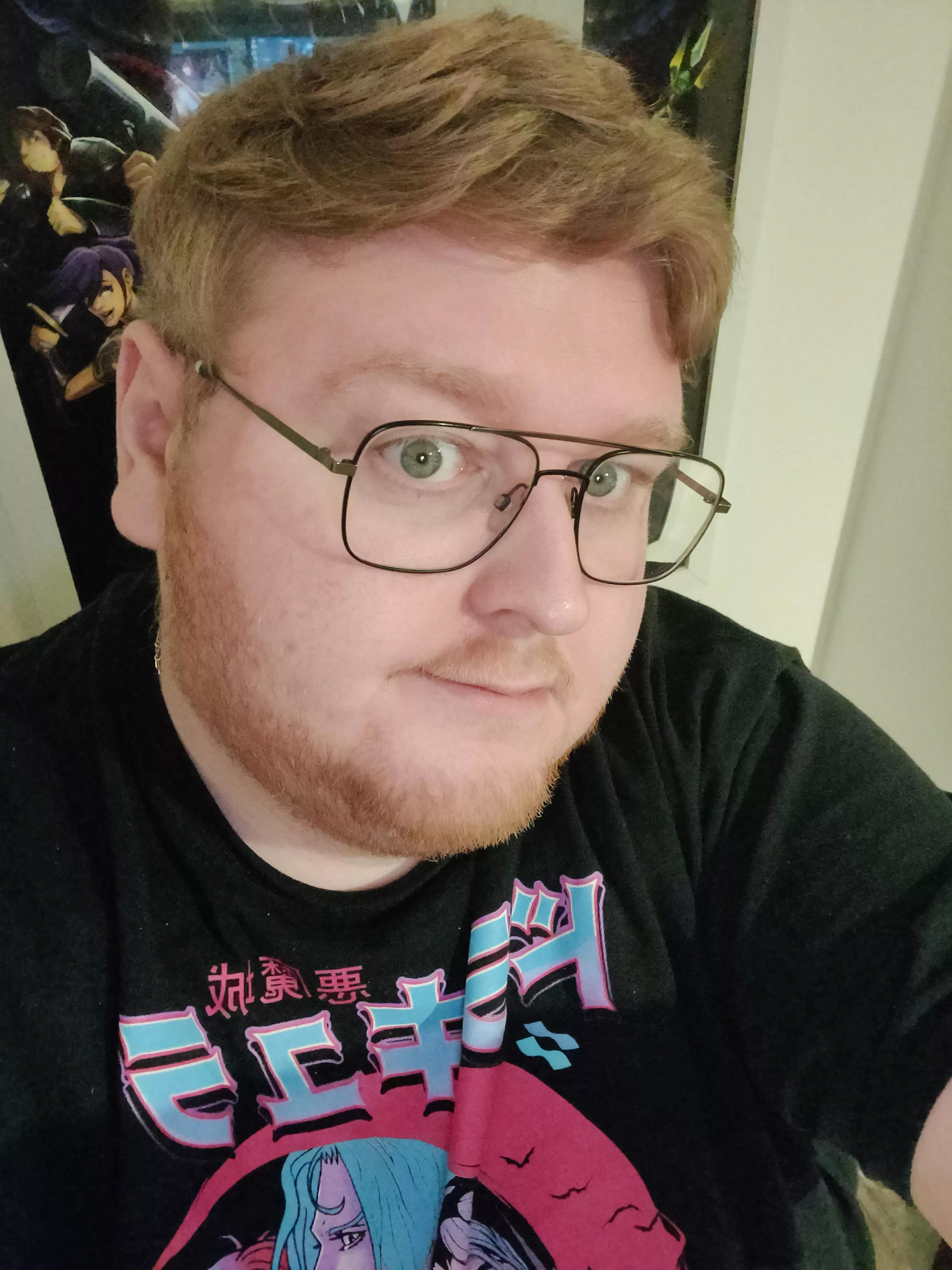 Fresh haircut, slightly increases my terrible self confidence and I could use the boost tbh. The Castlevania t-shirt is just for effect heh posted by anddypogo