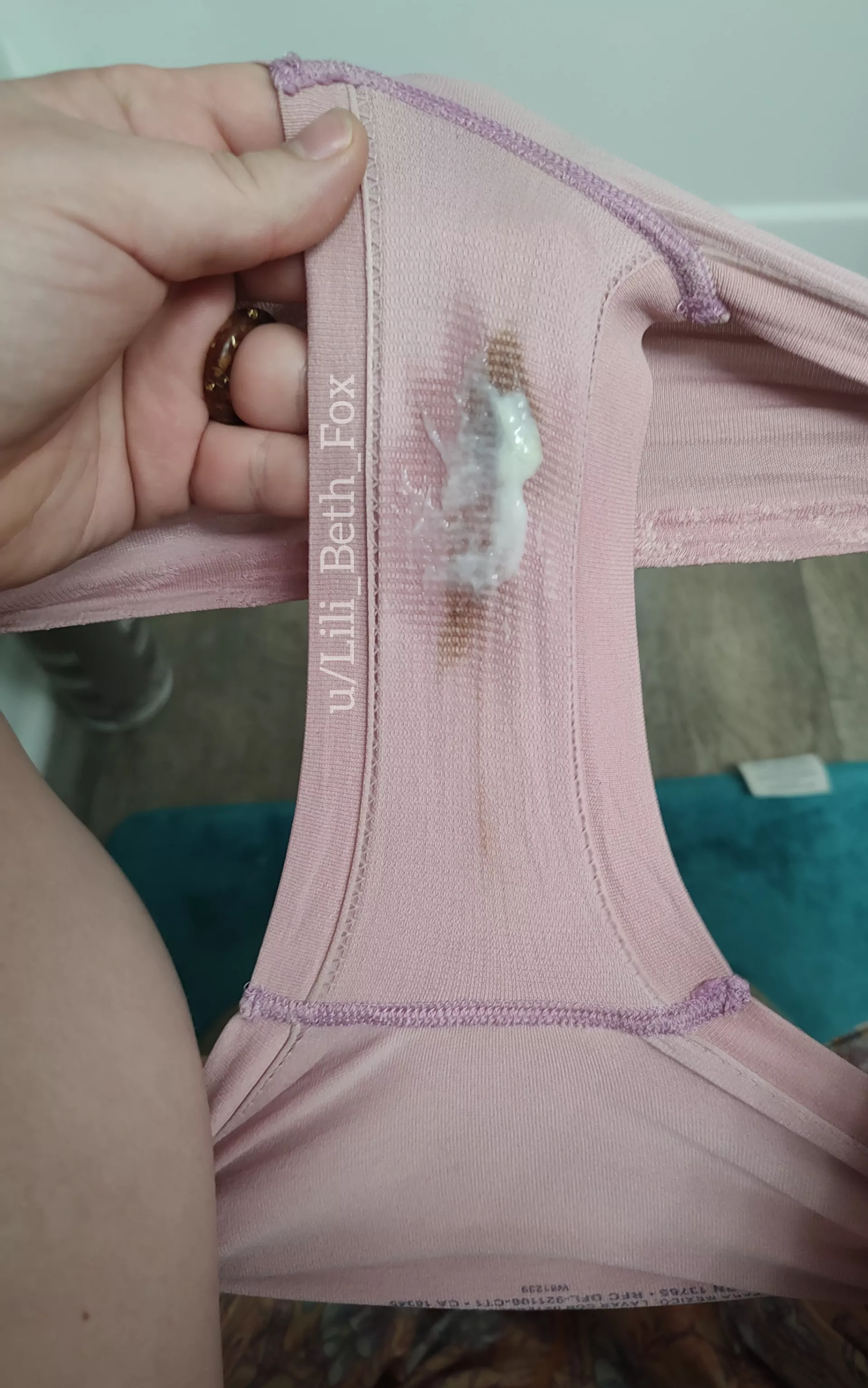 Fresh sweet creamy grool, over an old period stain in these old comfy panties! 😘 [OC] posted by Lili_Beth_Fox