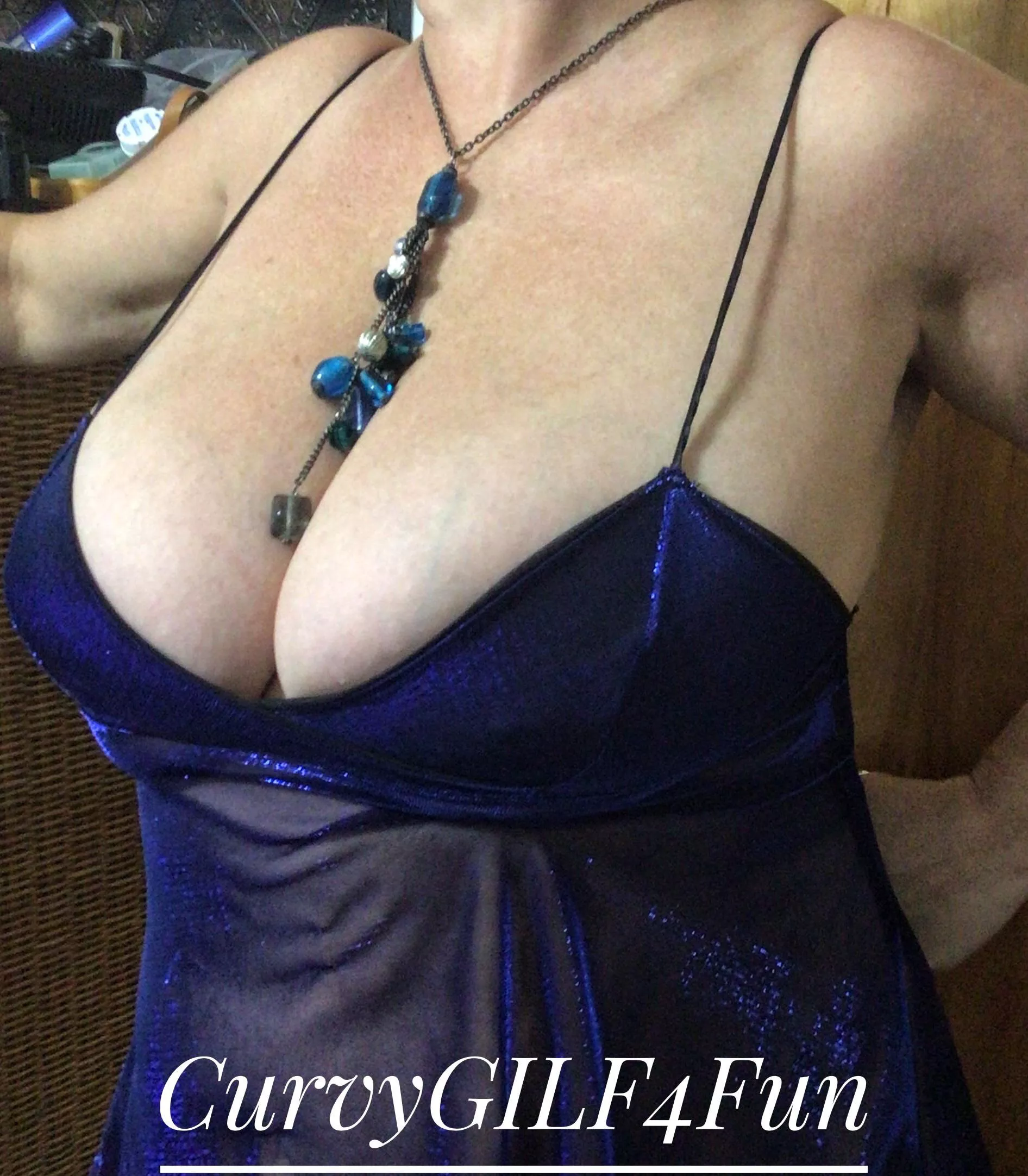 Fridayâ€™s outfit for running errands. It is too hot for clothes! ðŸ˜‚ posted by CurvyGILF4Fun