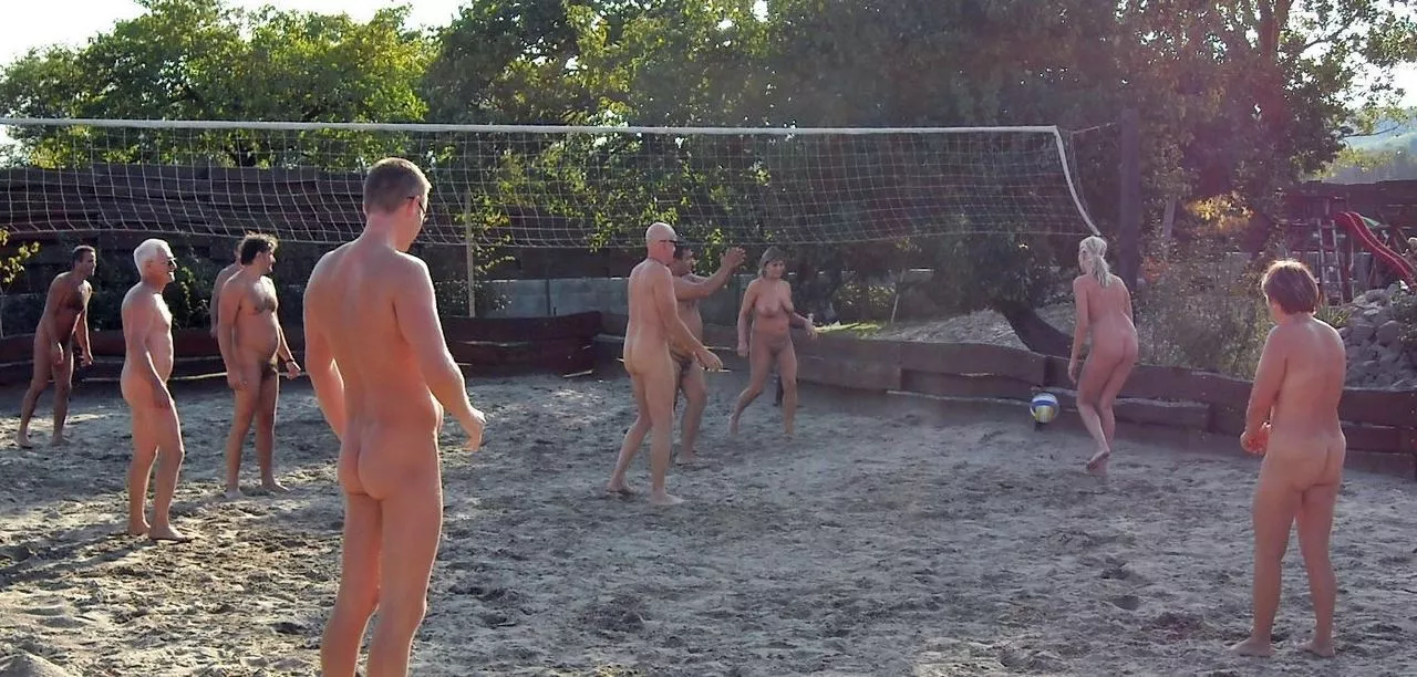 Friendly game of beach volleyball posted by NaturistPictures