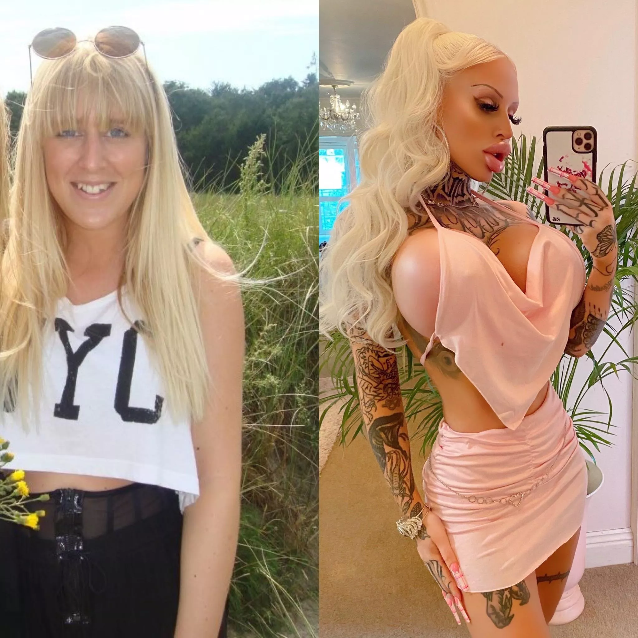 From basic natural girl to plastic Bimbo queen 💉💕 Alicia Amira posted by Alicia_amira