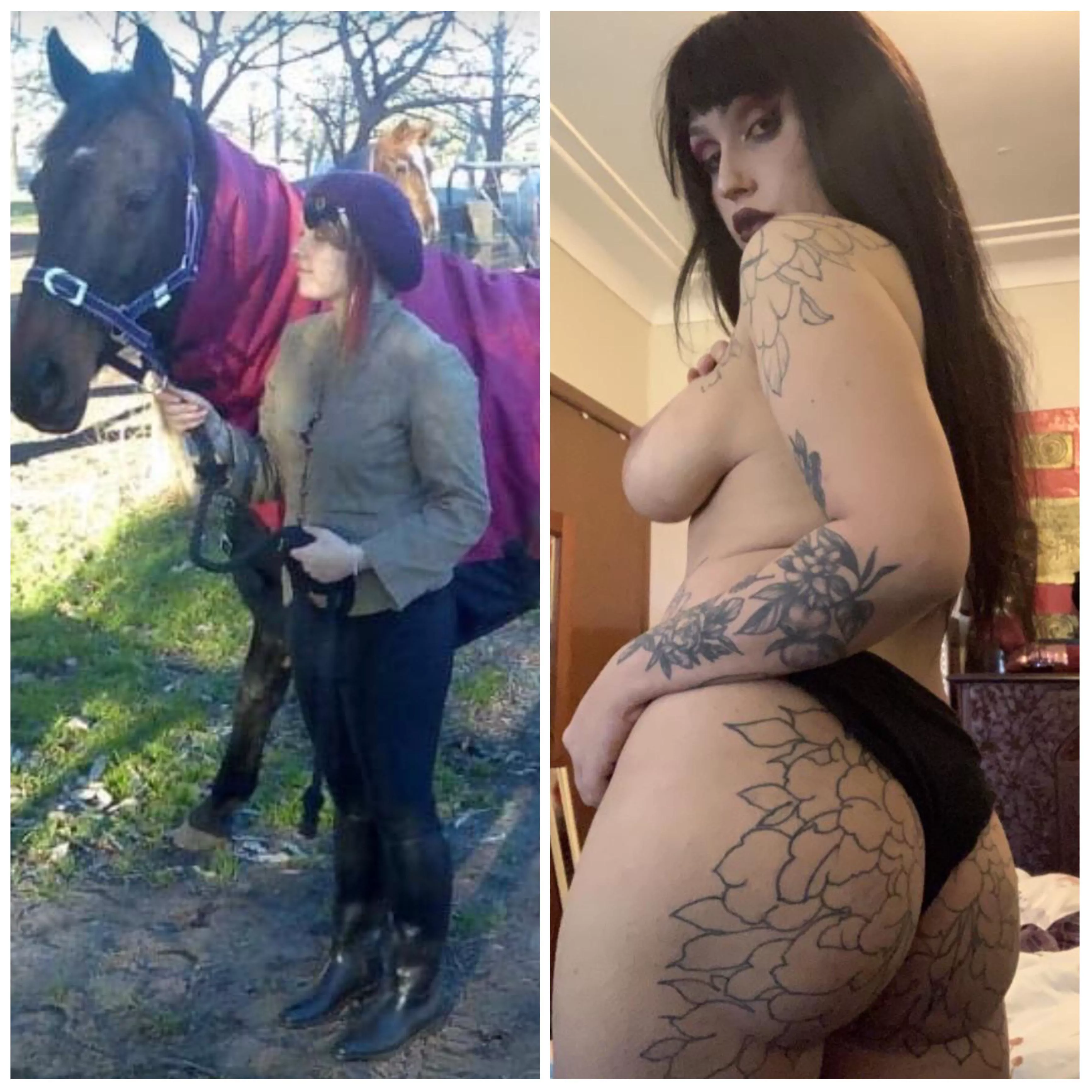 From riding horses to riding cocks - 12 year difference posted by 1ssuezsg