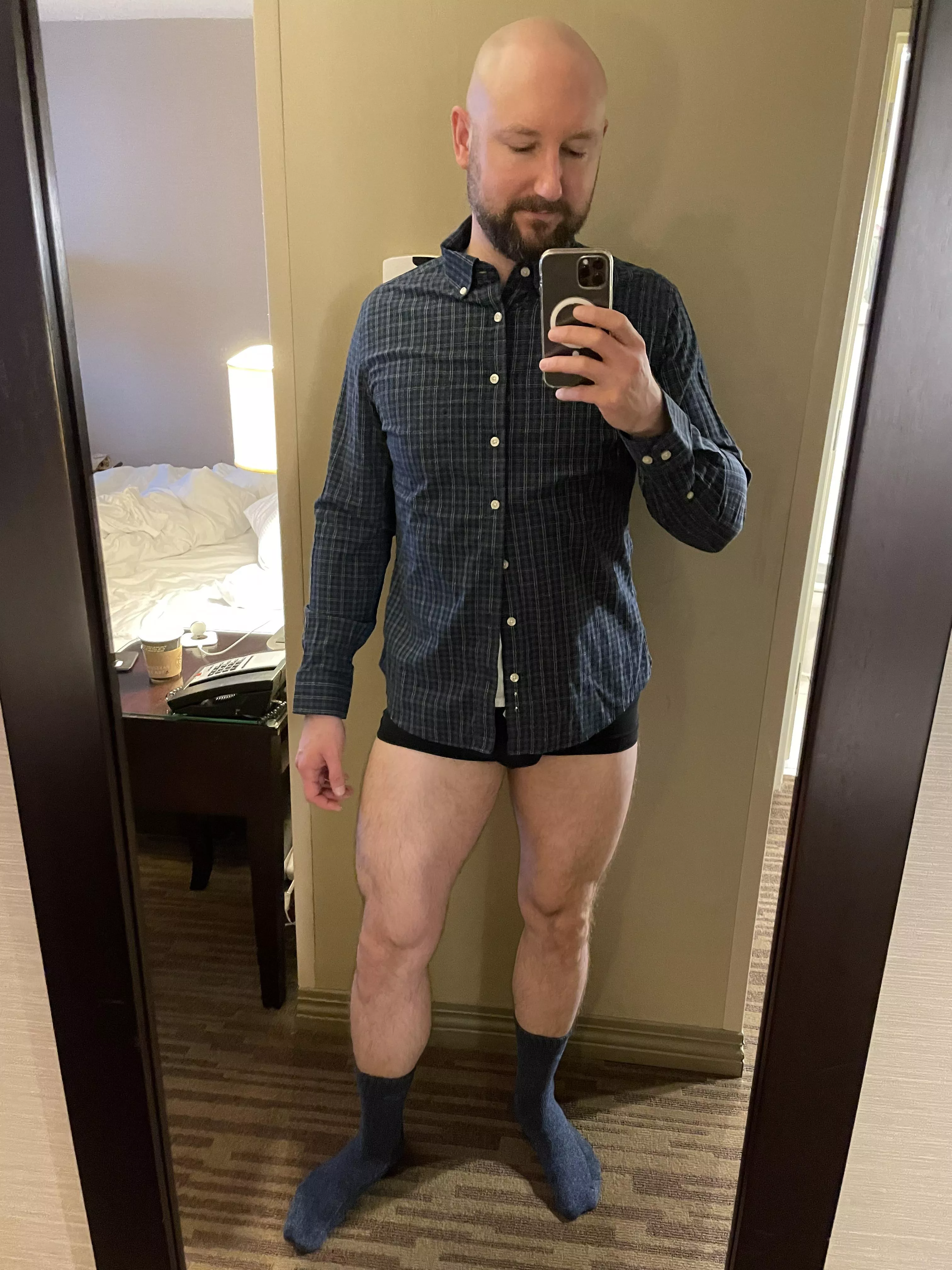 Full length mirrors are all always an upside of hotels posted by big-vein