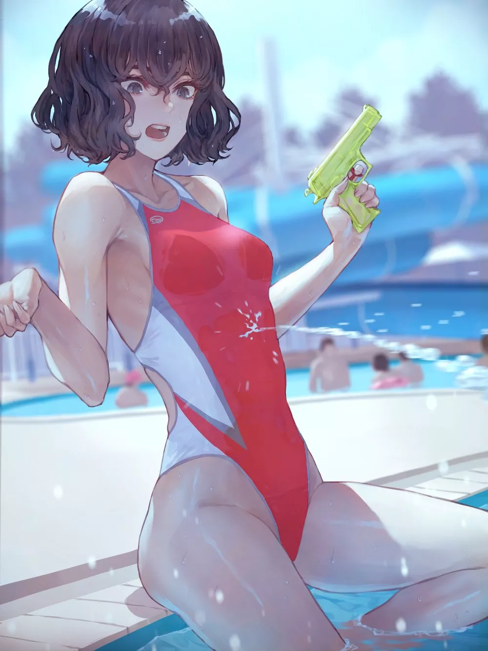 Fun In The Pool Nanjou Ao (Kaoming ) [Original] posted by sequence_string