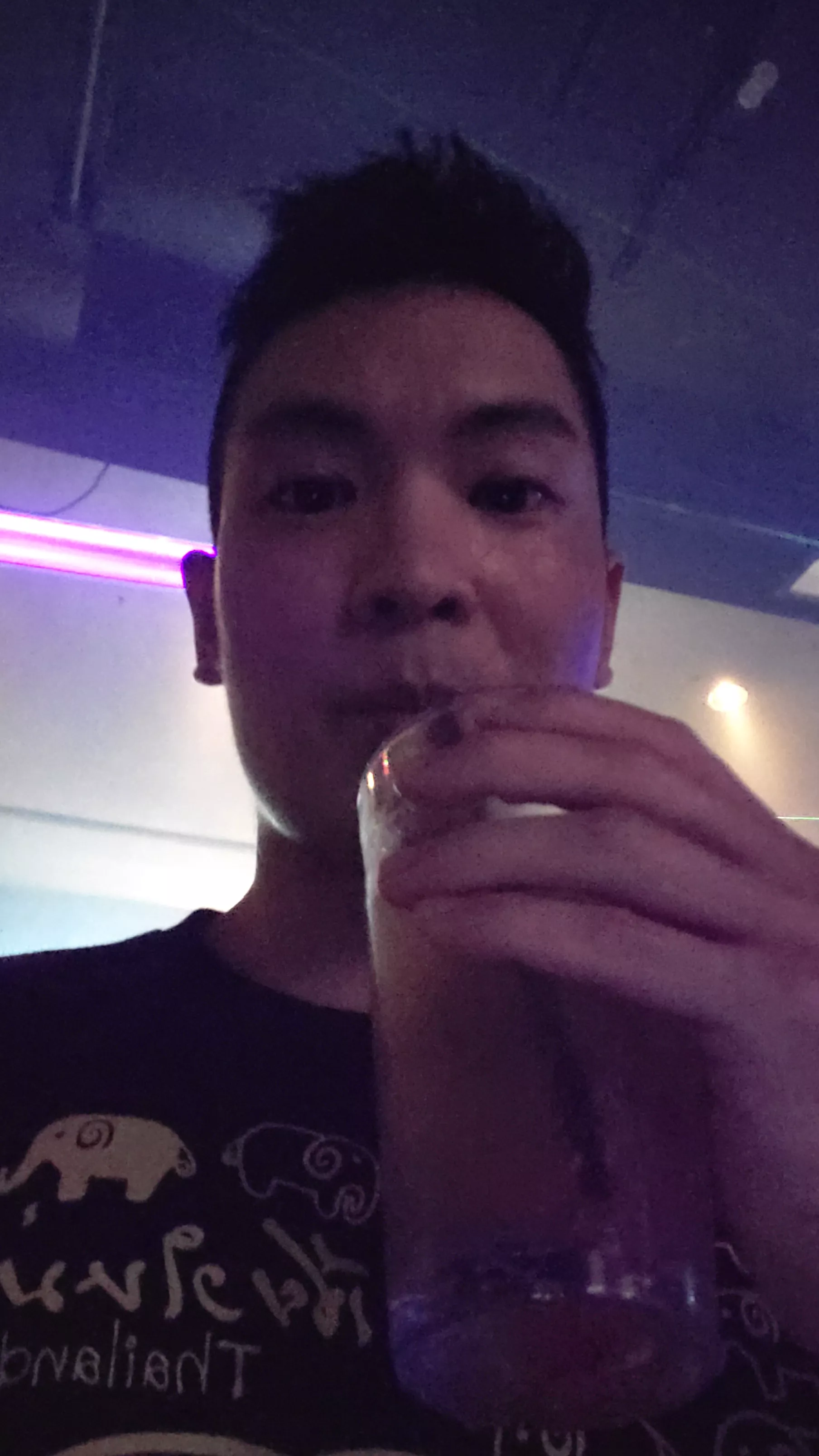 Fun night out last night. Someone gave me a glass of alcohol :3 posted by thirstyaznboi