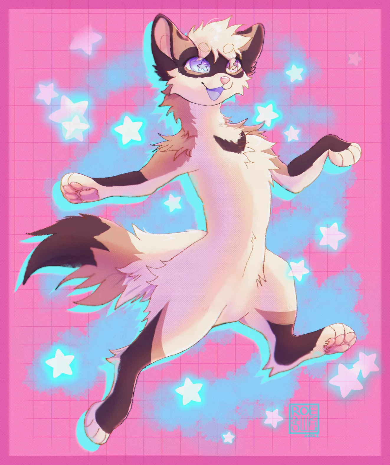 funky lil' ferret from a year ago [art by me] posted by coralreee