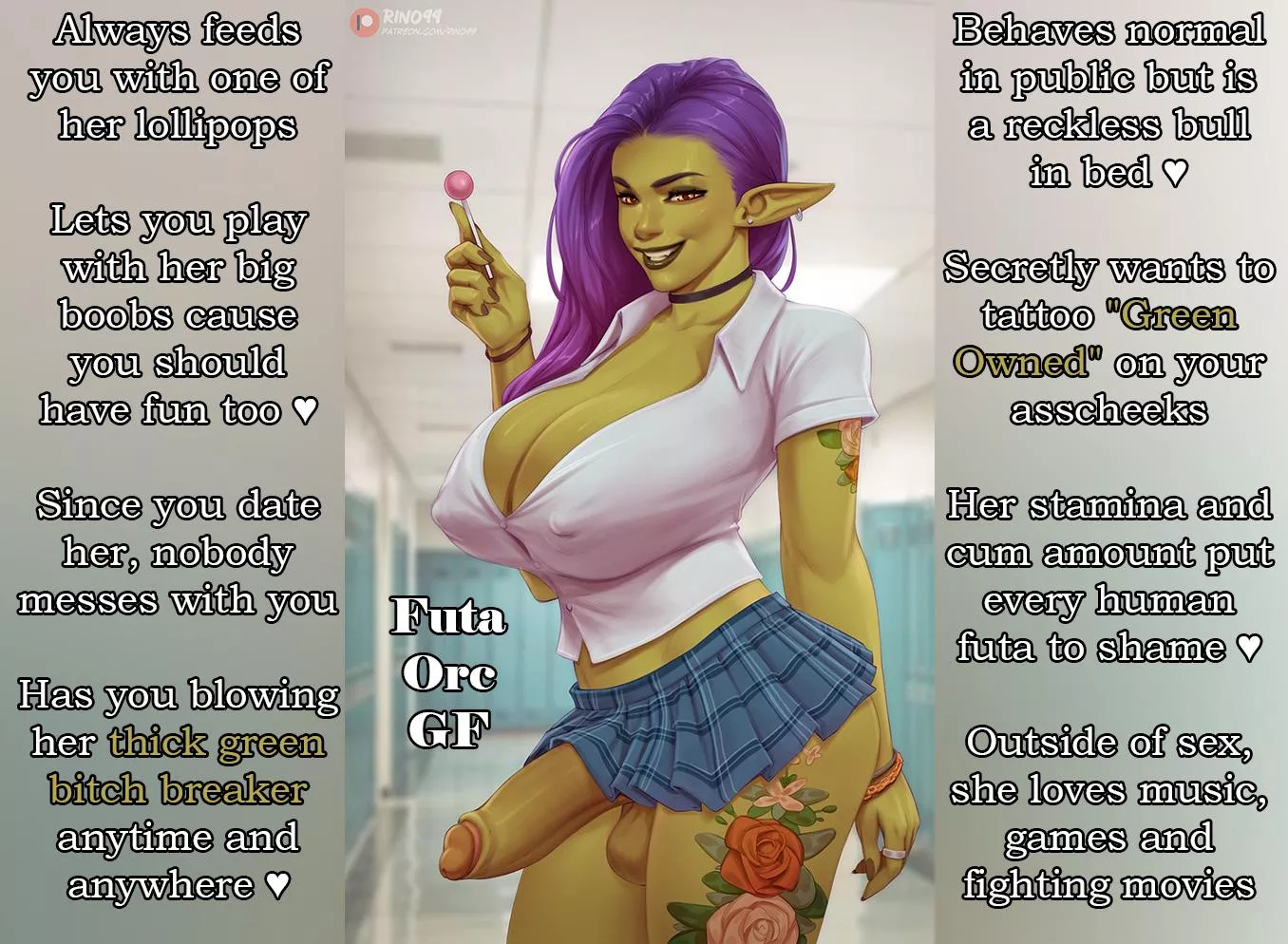 Futa Orc Girlfriend aka The Green stud ♡ posted by Sir__Sasha