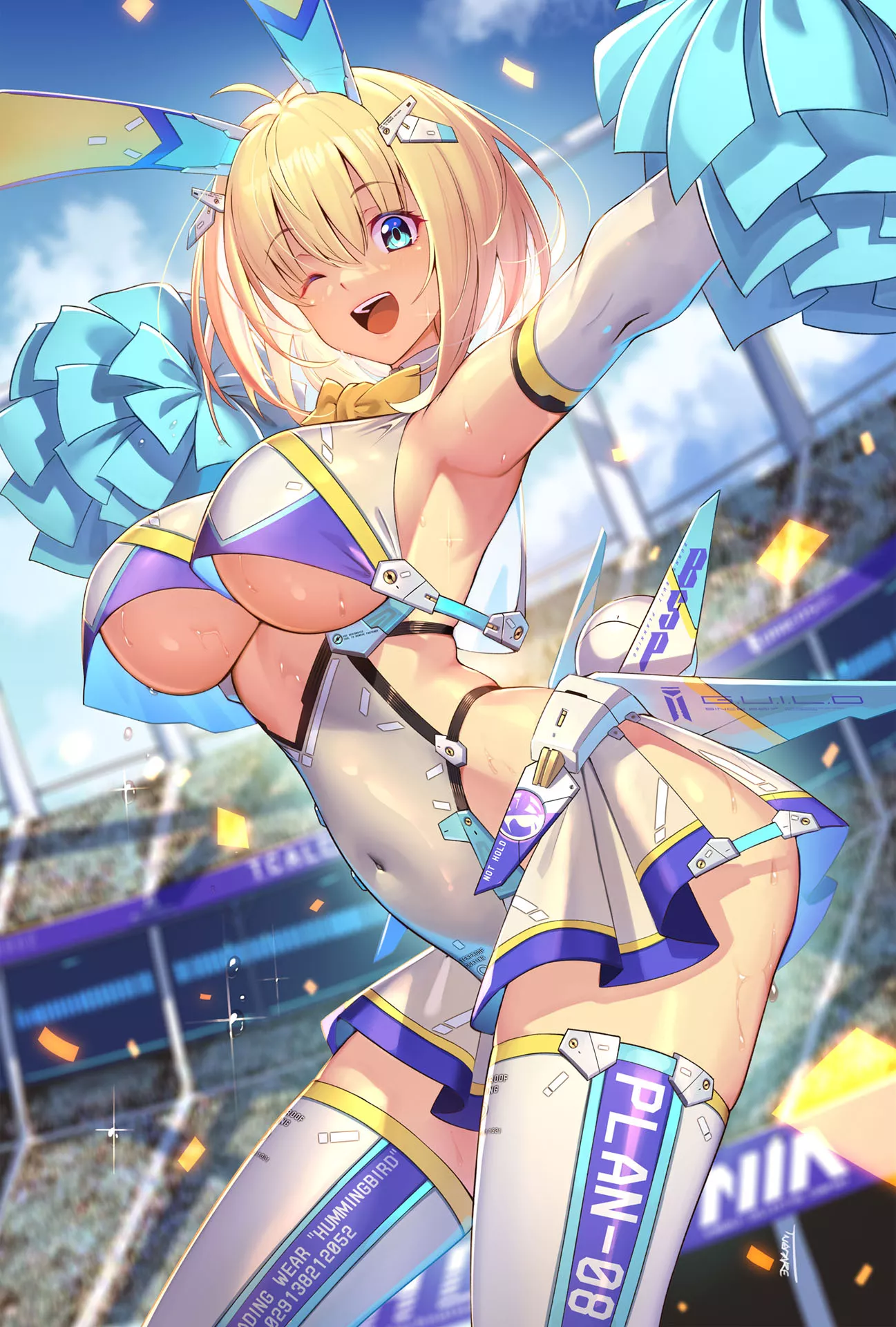 Future Bunny Girl Cheerleader Working Hard (Takamine Nadare ) [Original] posted by sequence_string