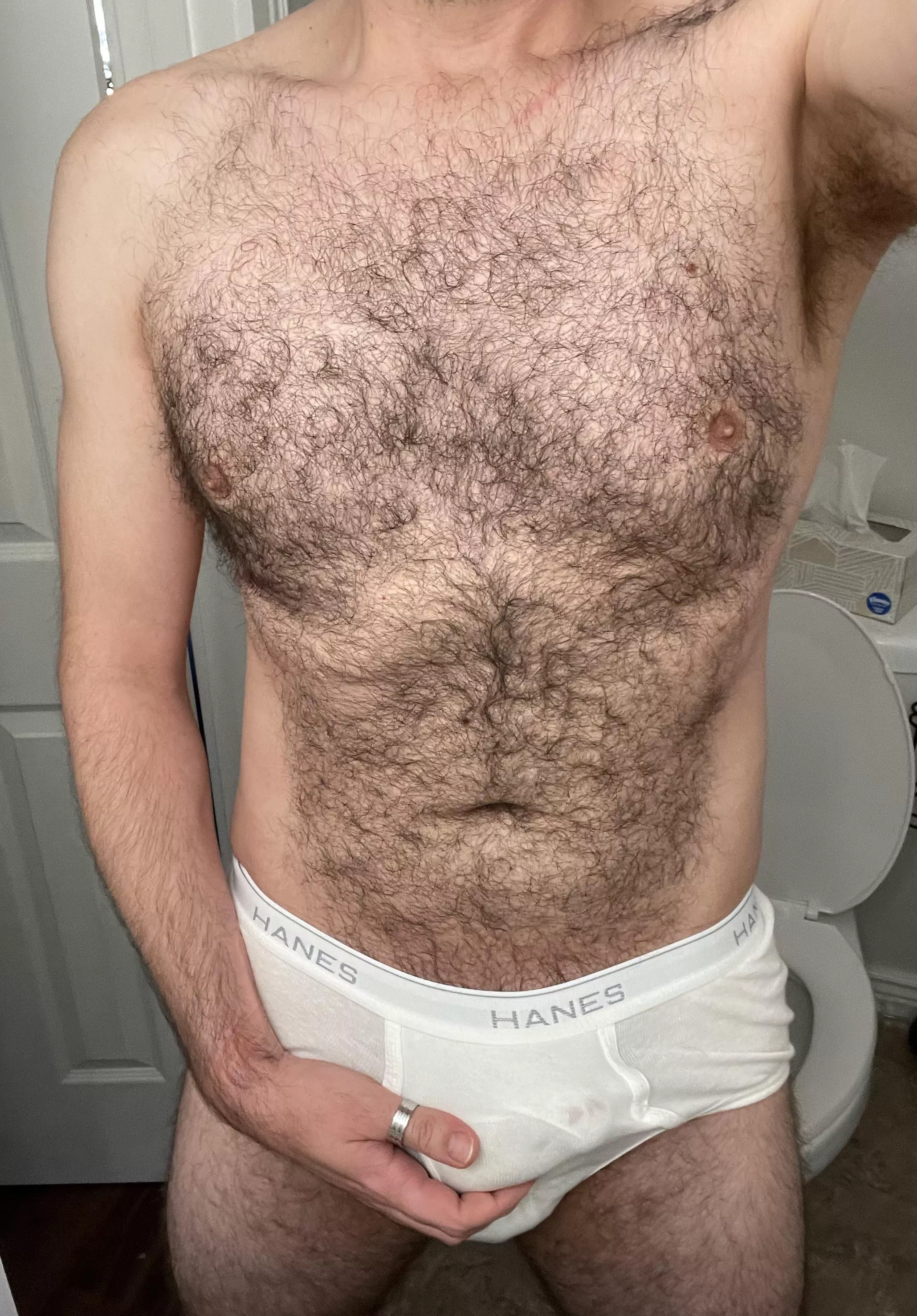 Fuzzy + briefs + leaking 💦 posted by Gayyyfun