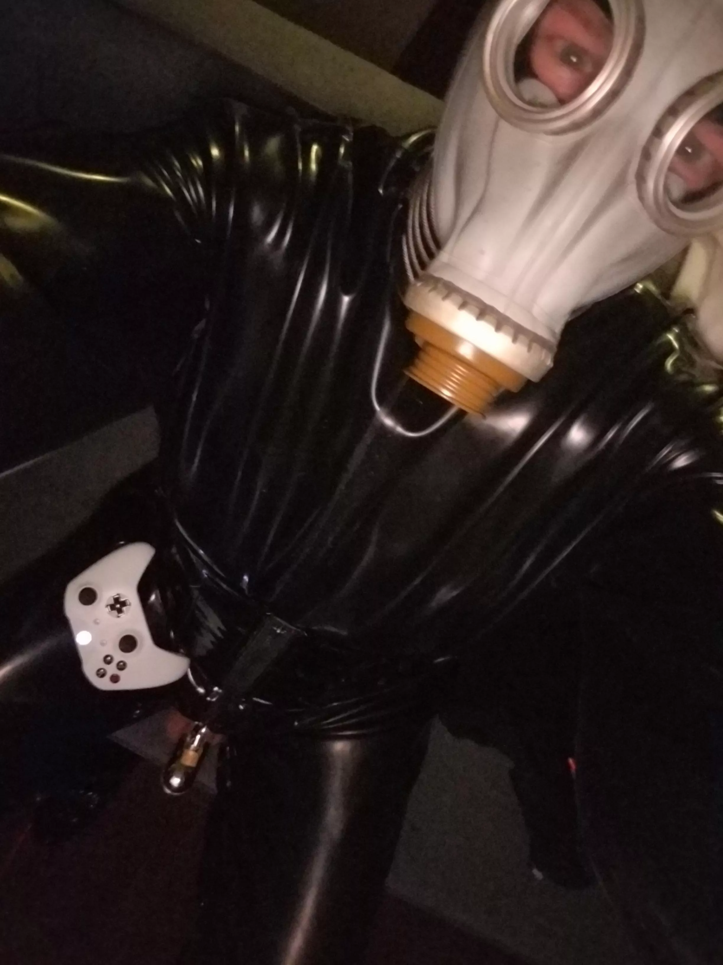 Gaming in heavy rubber and chastity. posted by SputnikSikorsky