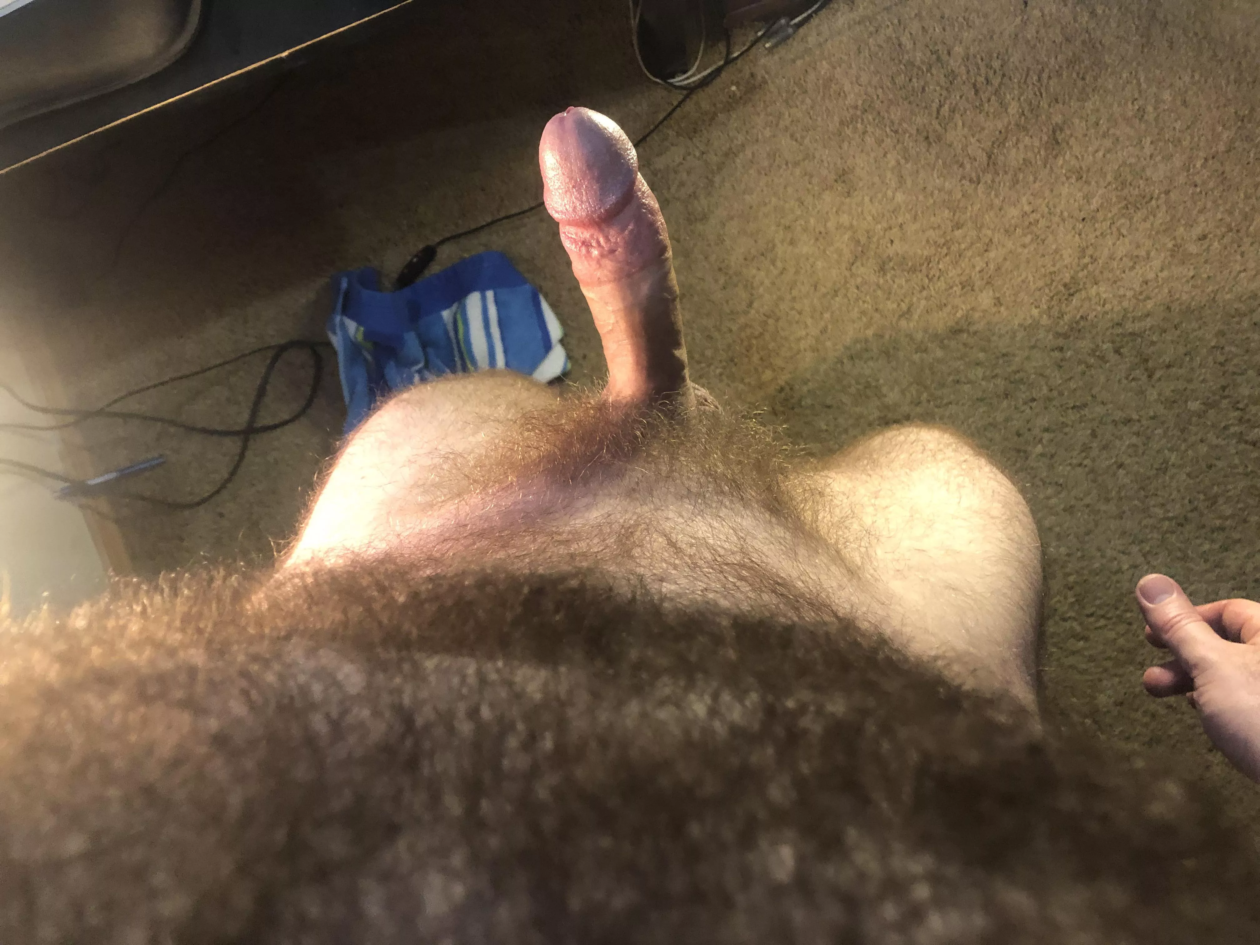 Get down and slide it in your mouth. posted by Firm-Thick-and-Hairy