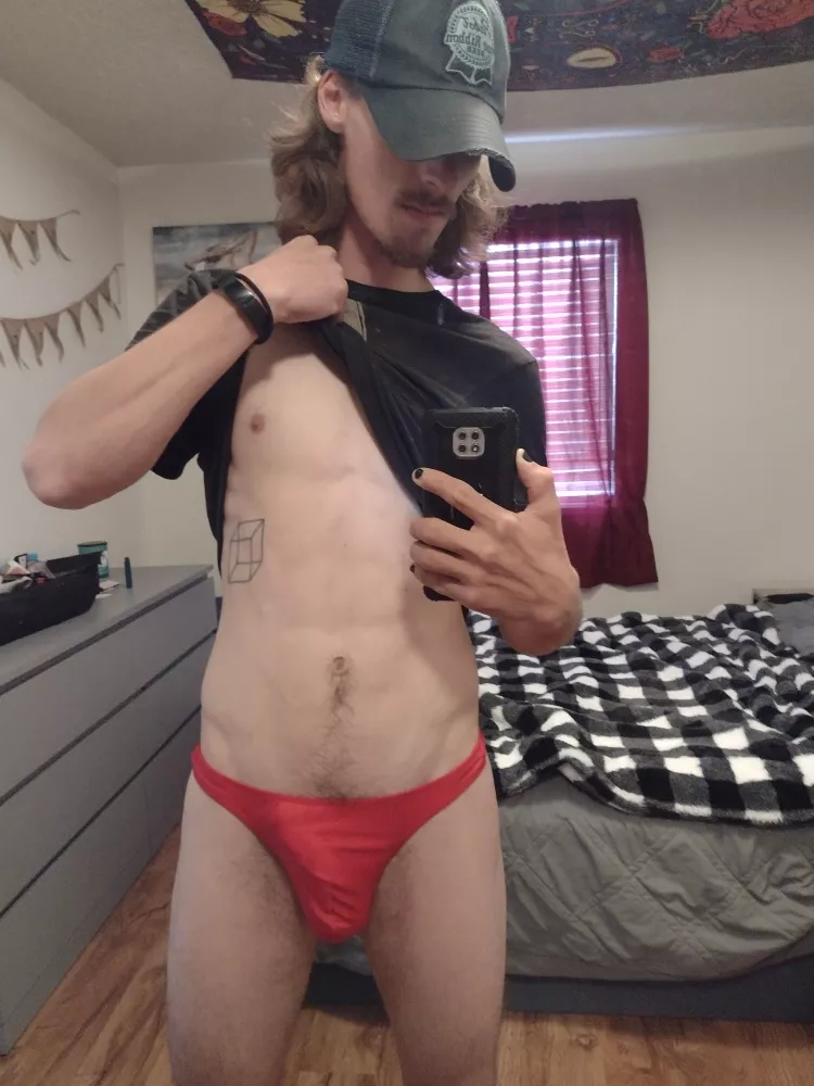 Getting comfy in my new thong posted by Eggplantcherry