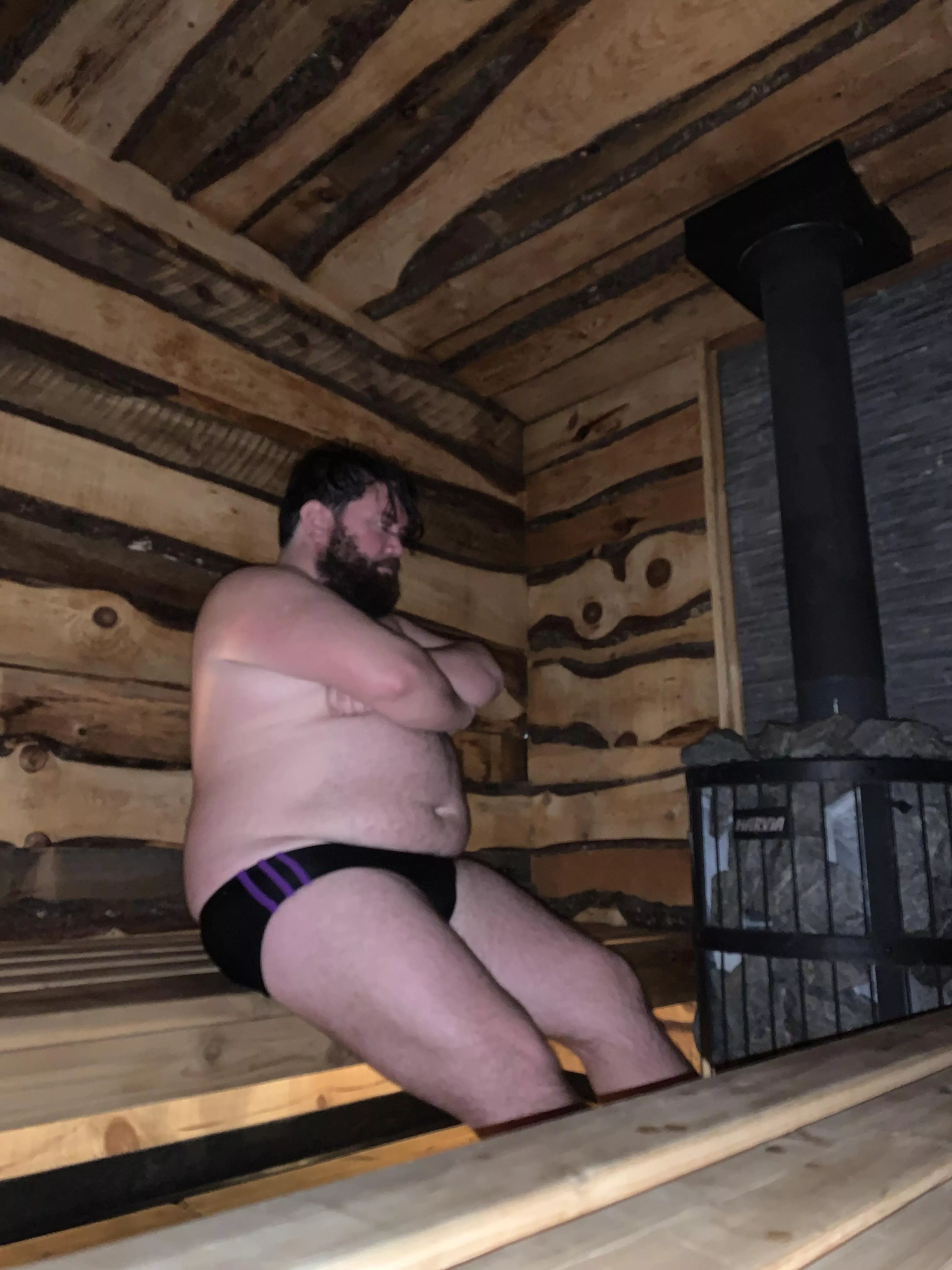 Getting hot in the sauna. posted by ASundayDrive