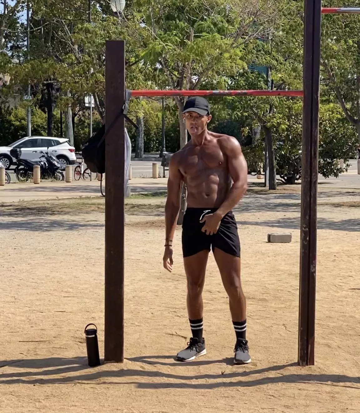 Getting nice and sweaty outside 1992 Barcelona Summer Olympic stadium 🔥🔥🔥 posted by AJSloanXXX