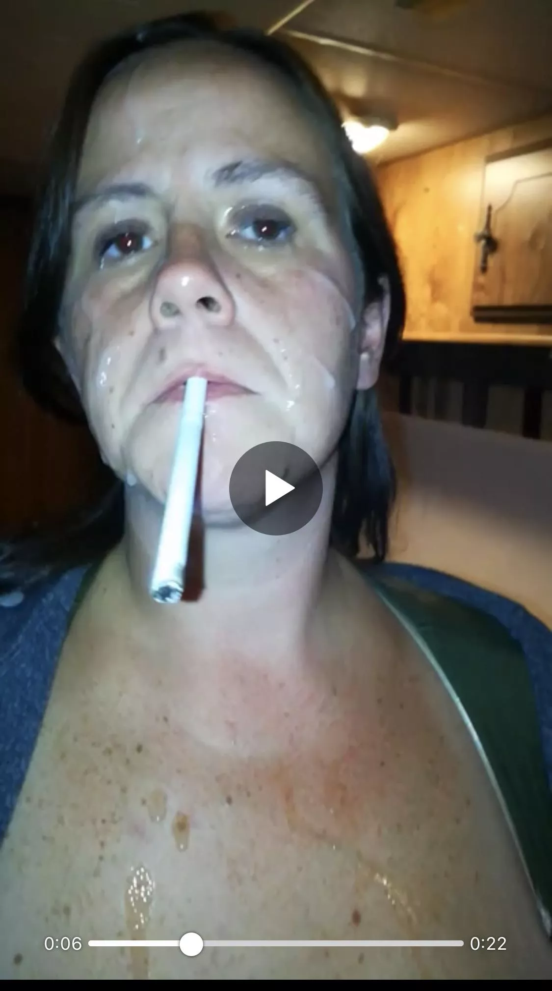 GF smoking after taking facial posted by joe123s