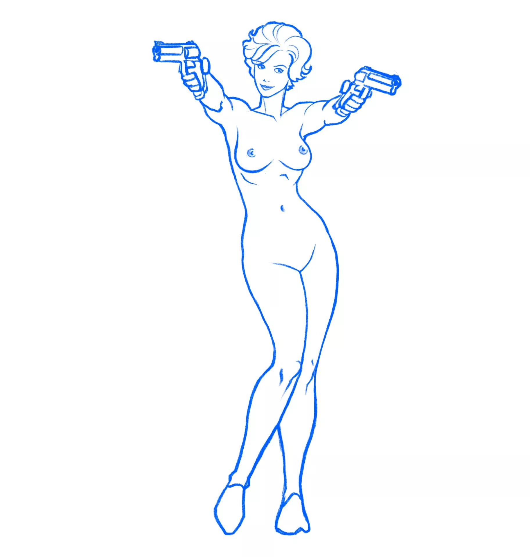 â€˜Girl with Gunsâ€™, Me, Digital, 2020 posted by Leadjockey