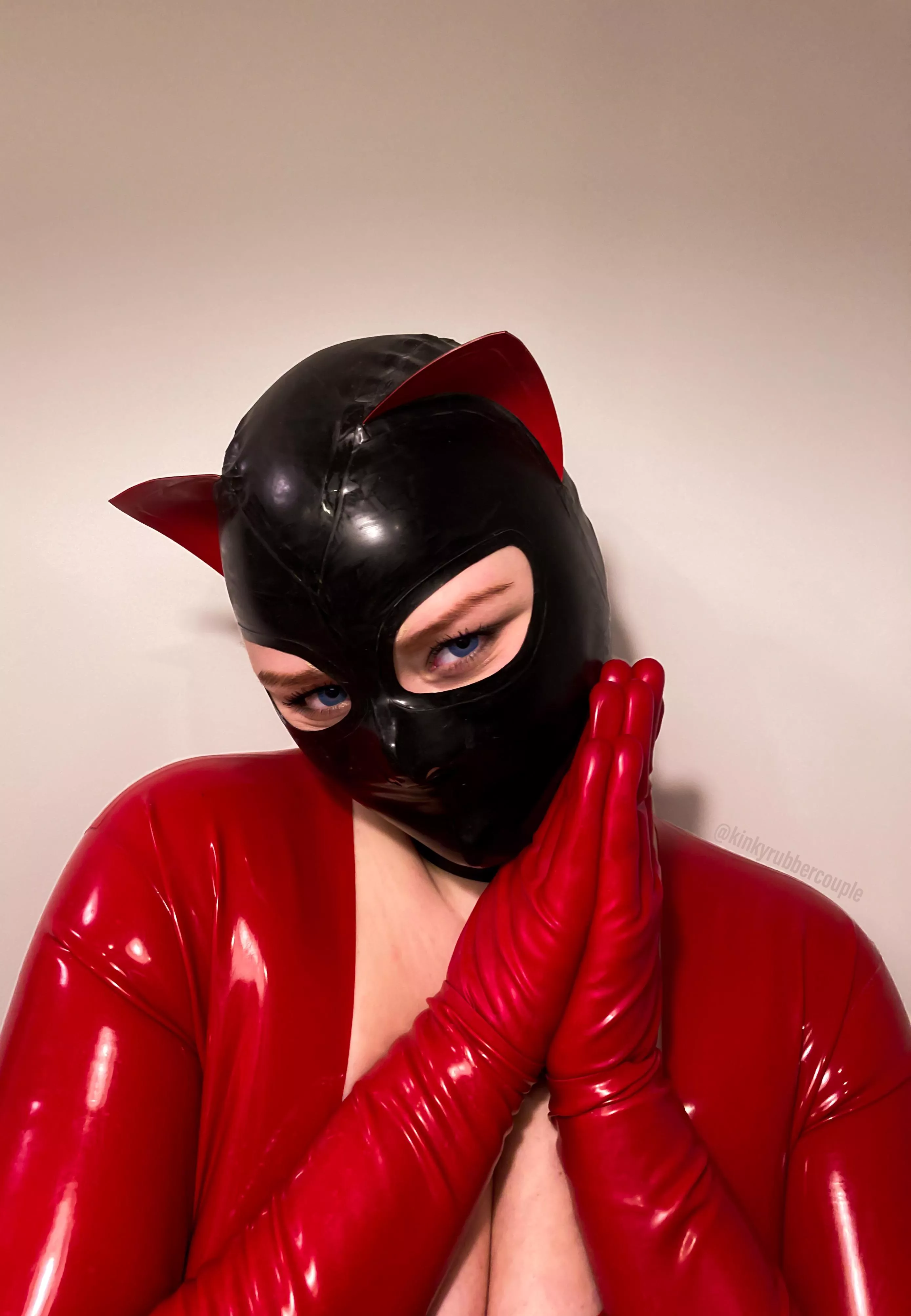 Give me a treat? [OC] posted by kinkyrubbercouple