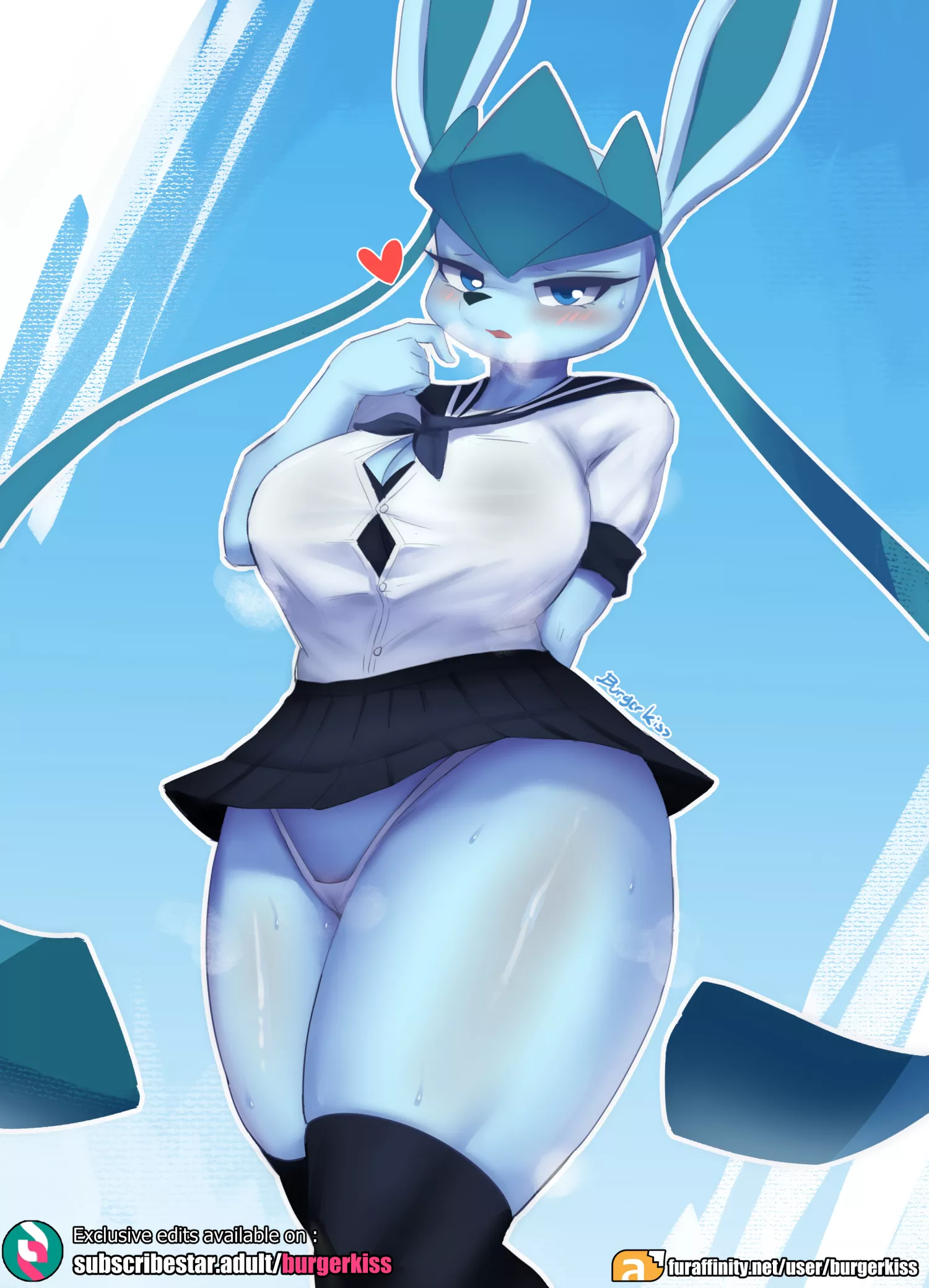 Glaceon Schoolgirl [F] (BurgerKiss) posted by TangentYoshi