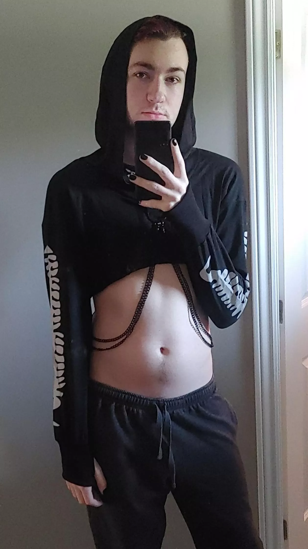 Got a new crop top! What do you guys think?😉😘 posted by Azure_twink