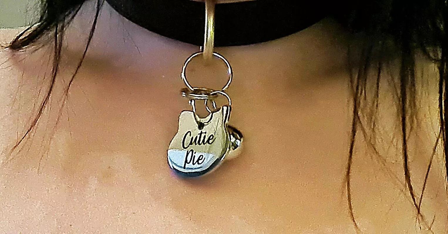 Got a tag and bell for my collar 😁❤🥰 posted by evieteller