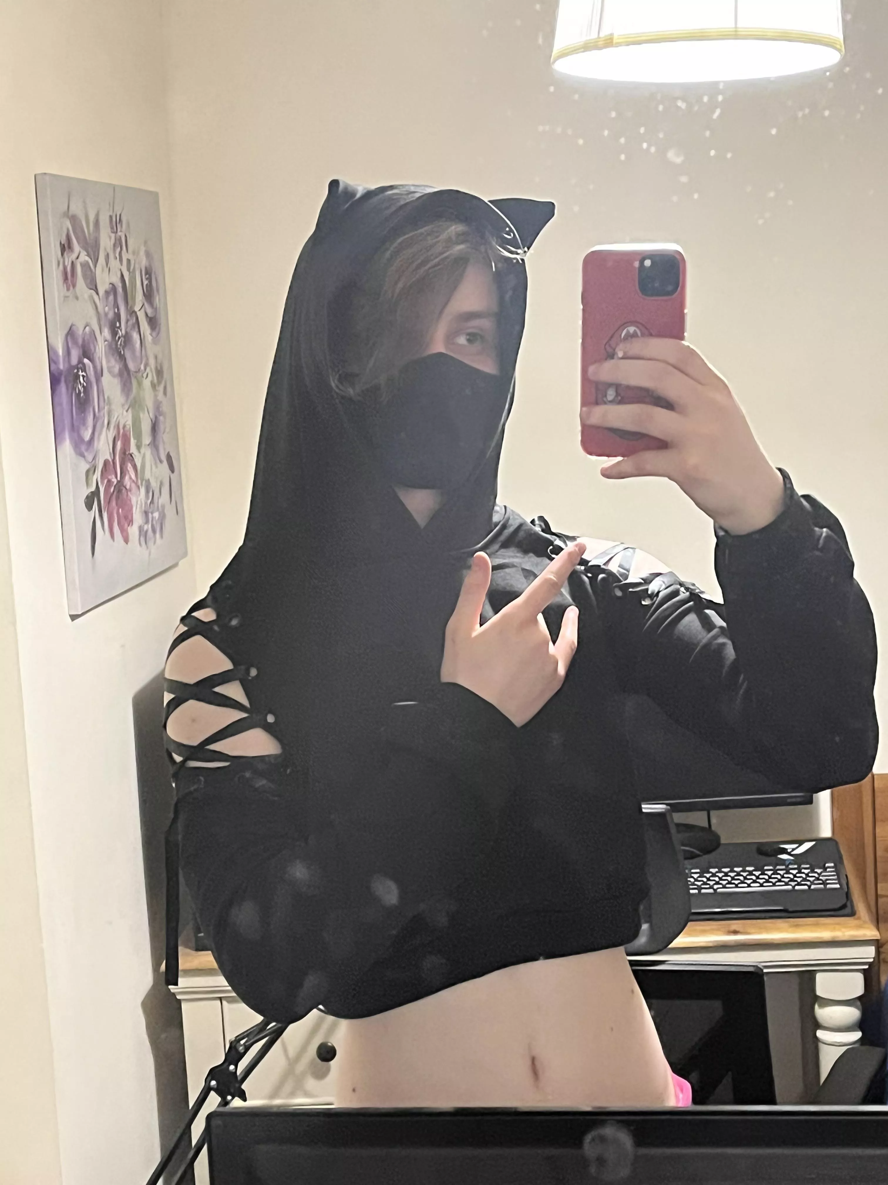 got my first crop top hoodie today i’m in love 😍 posted by No_Rock_9672