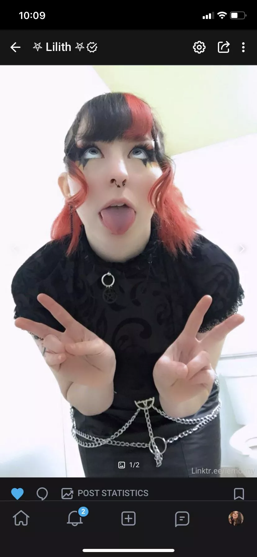 Goth ahegao 🖤 posted by sourbxtch