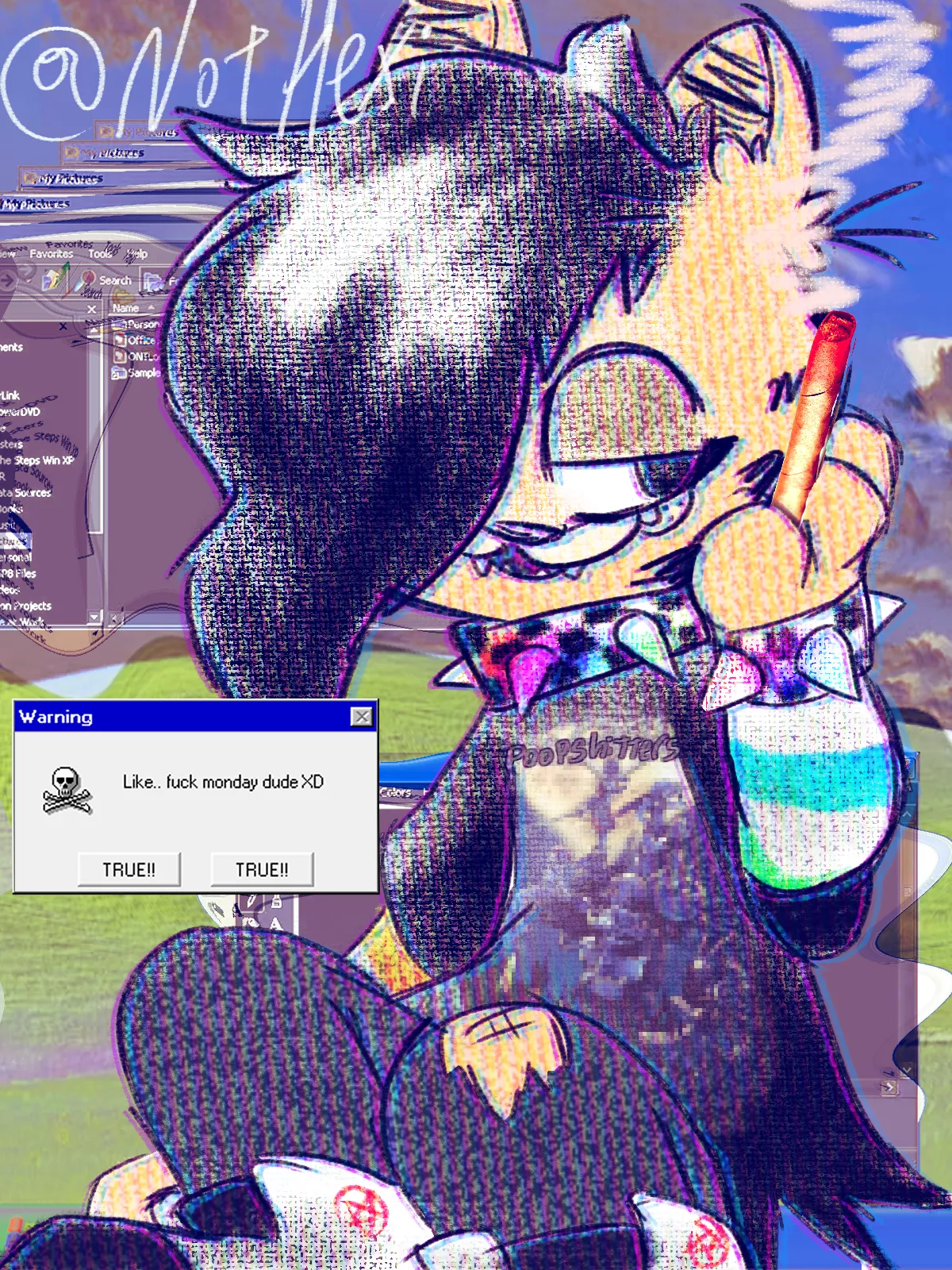 goth garfield posted by NotHexi