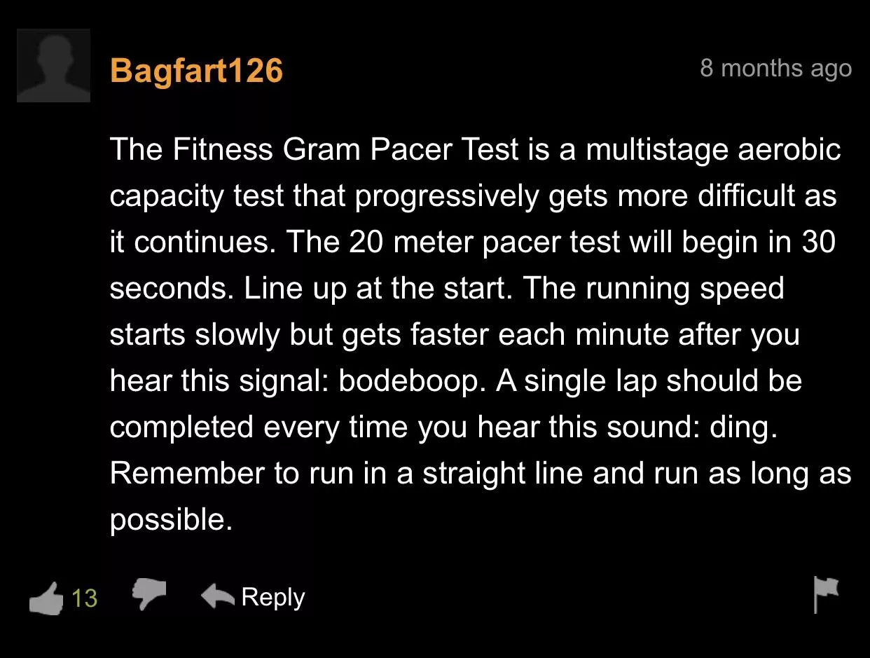 Gotta pass that bleep test guys posted by AverageJoe_Gam3r