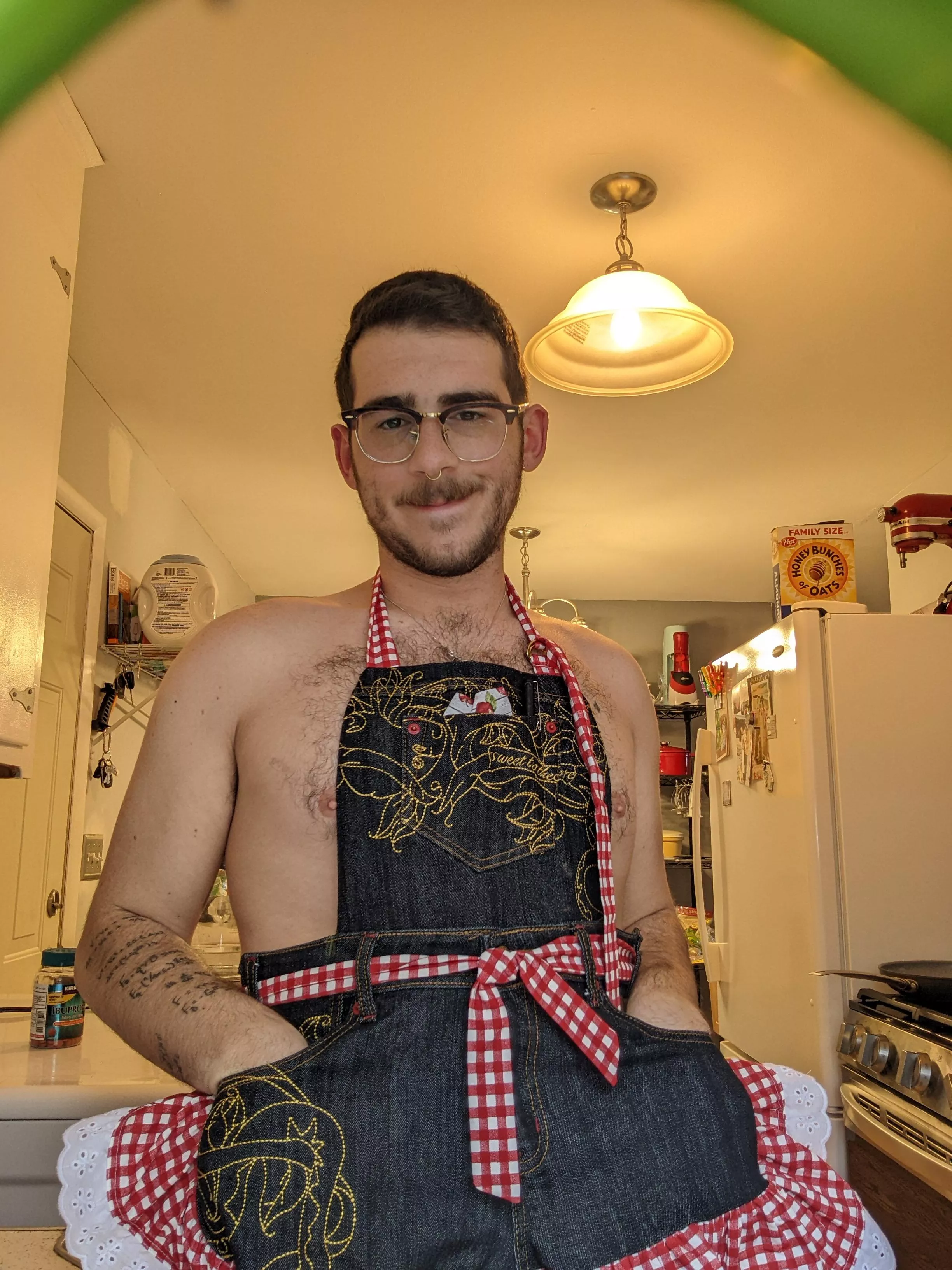 Grandma got me an Apple Bottom apron and some mitts with the fur posted by watson_exe