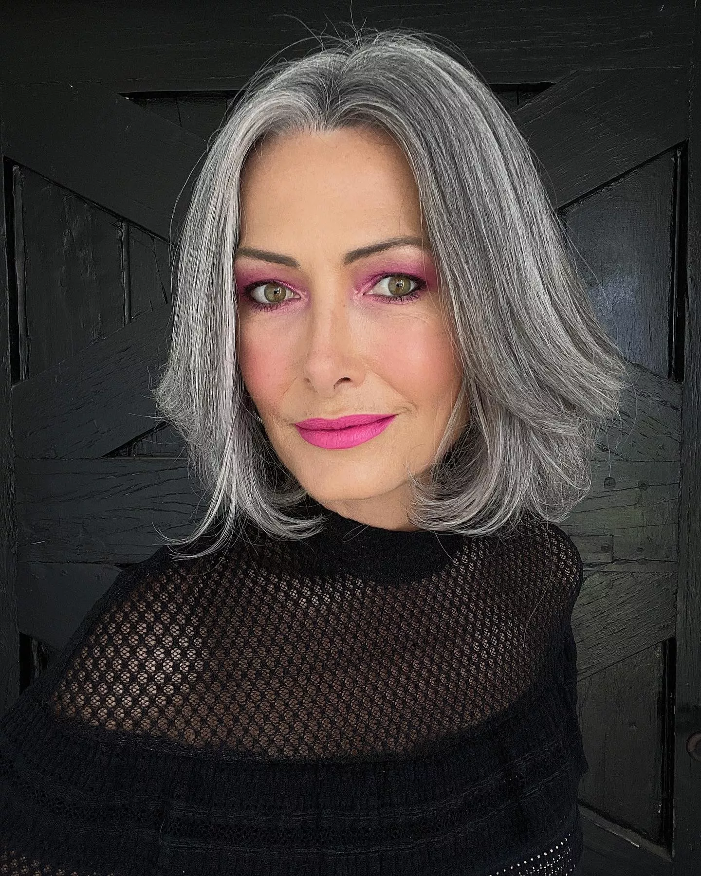 Gray Hair, Pink Makeup posted by gooningaccount