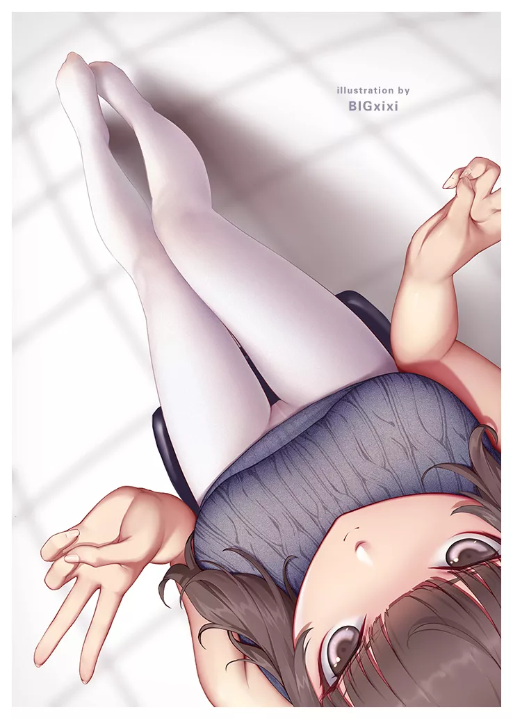 Great view of her delicious thighs posted by Henthigh_Senpai