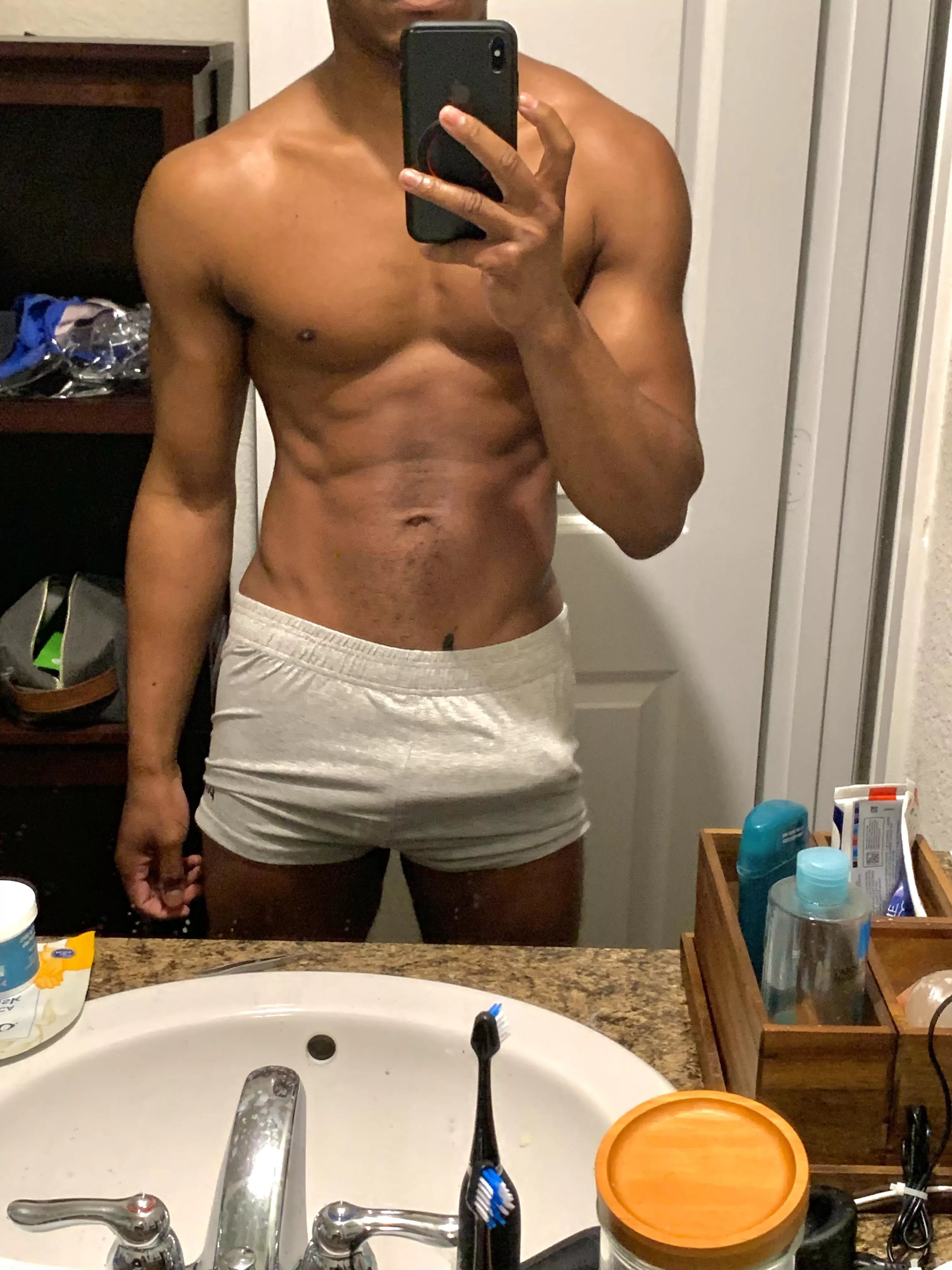 Gym shorts are a bit revealing posted by HungBiGuyXXX