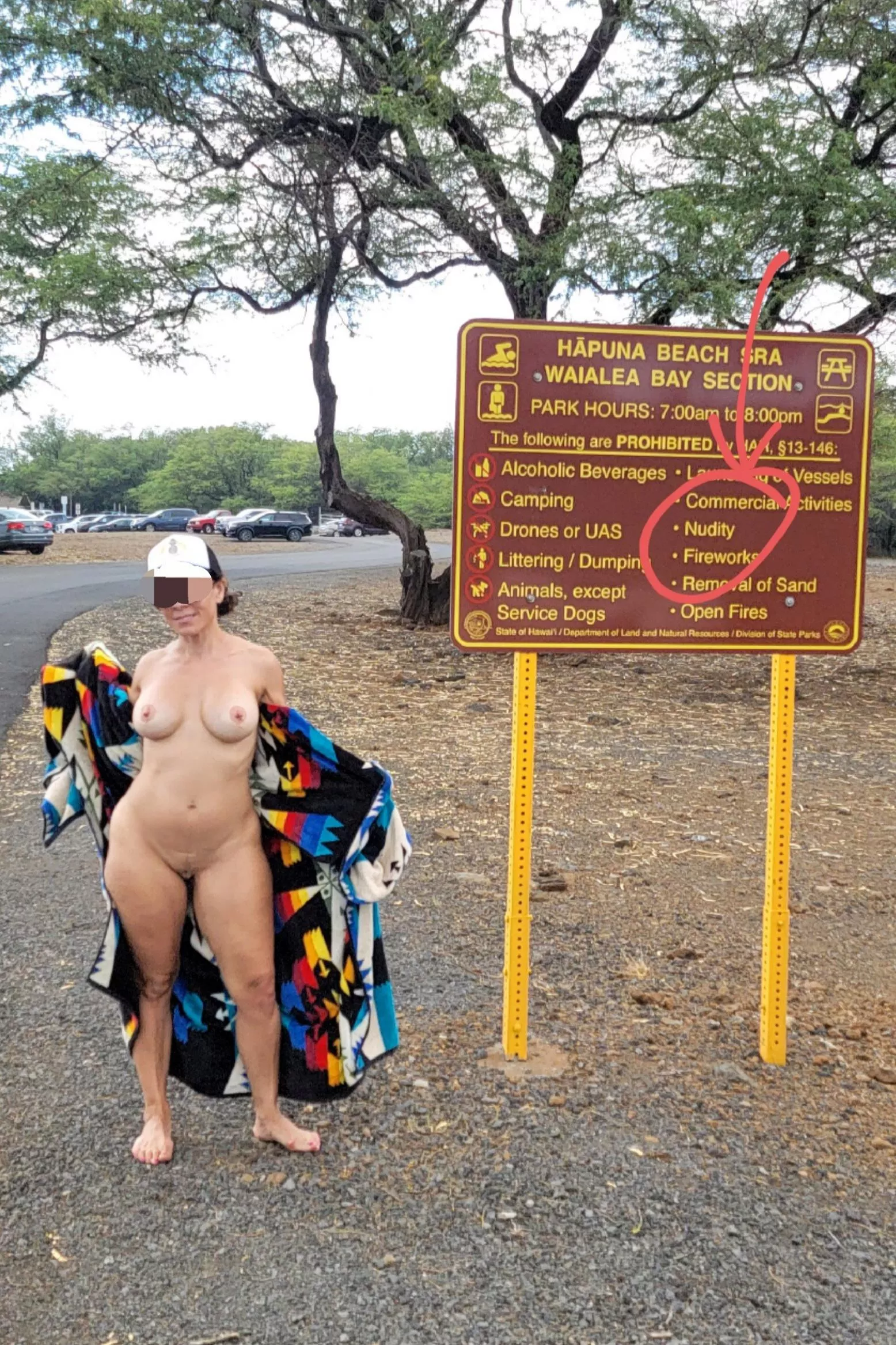 Had to protest the no nudity sign posted by SecretHW2