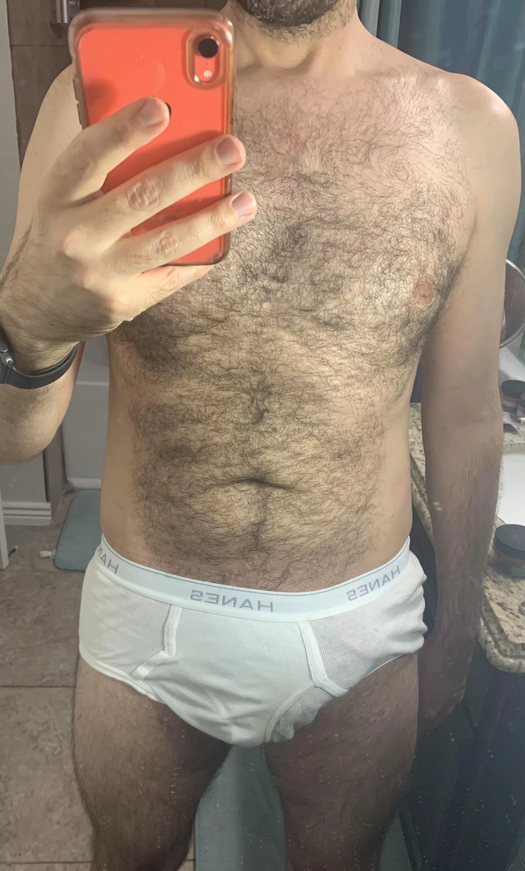 Hairy and hard in my tighty whities 😏 posted by Gayyyfun