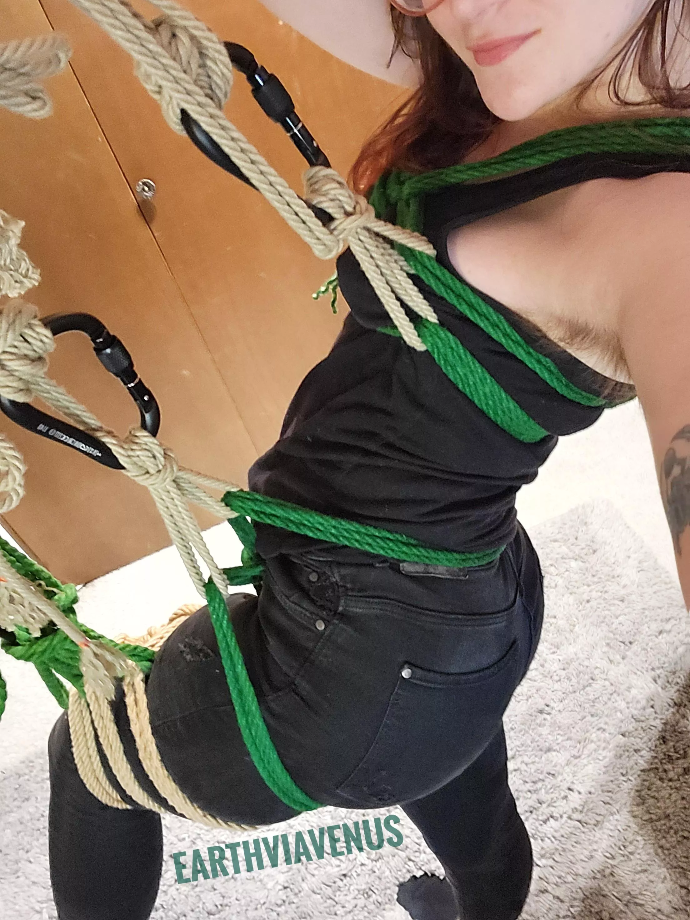 Hairy armpit and some rope play. posted by PocketPriestess