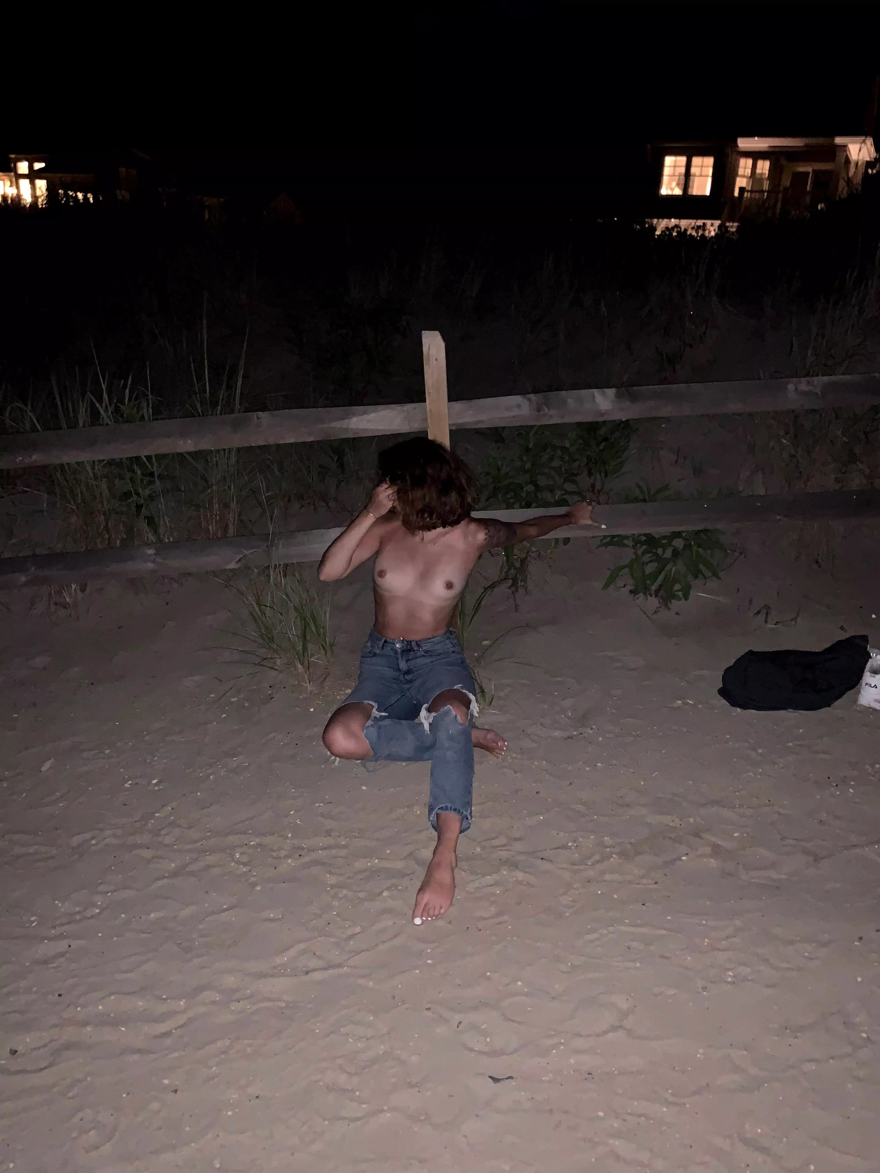 Half dressed night out on the beach! Itâ€™s been a while but Iâ€™m back posted by winedrunkduck