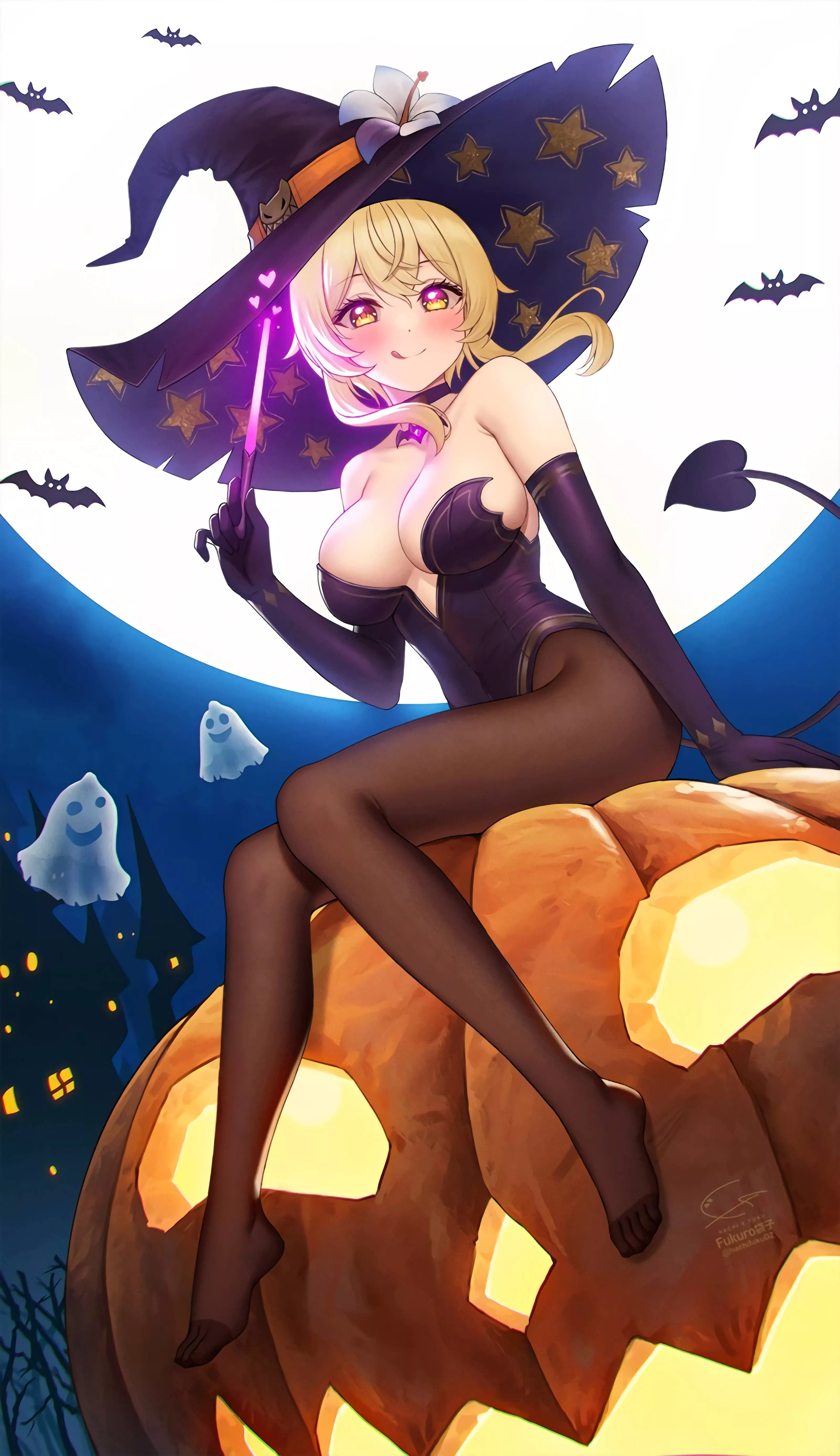 Halloween Lumine [Genshin Impact] posted by seyjer