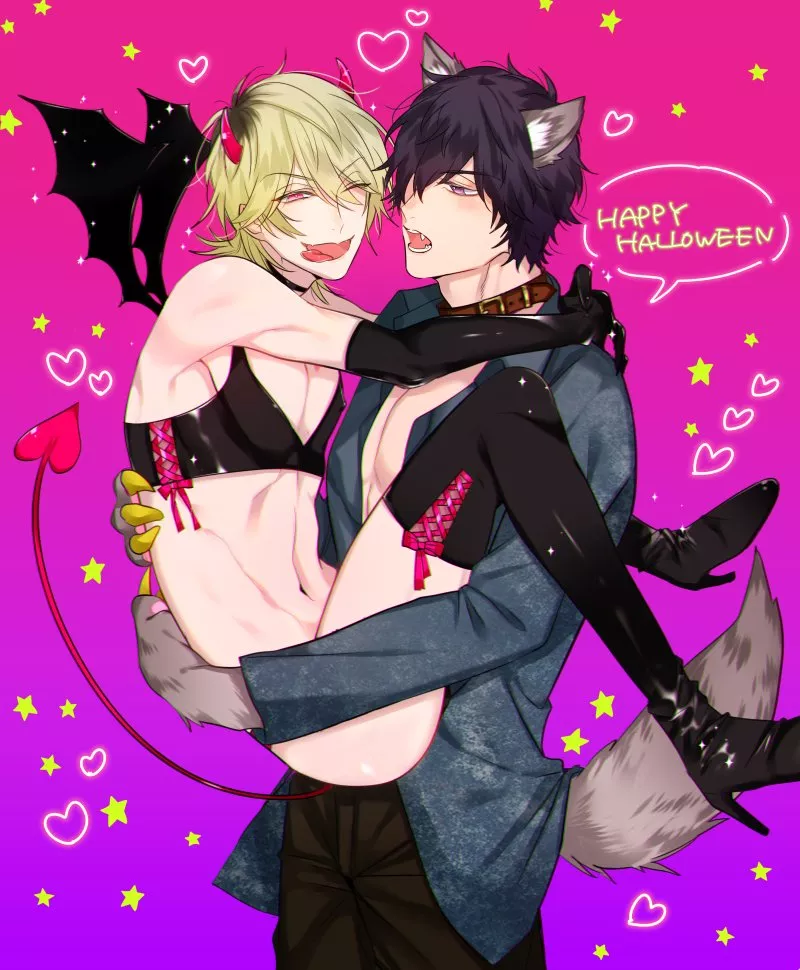 Halloween Themed BL post 1 (Pink Neon Spending) posted by Killer_KitsuneXIII