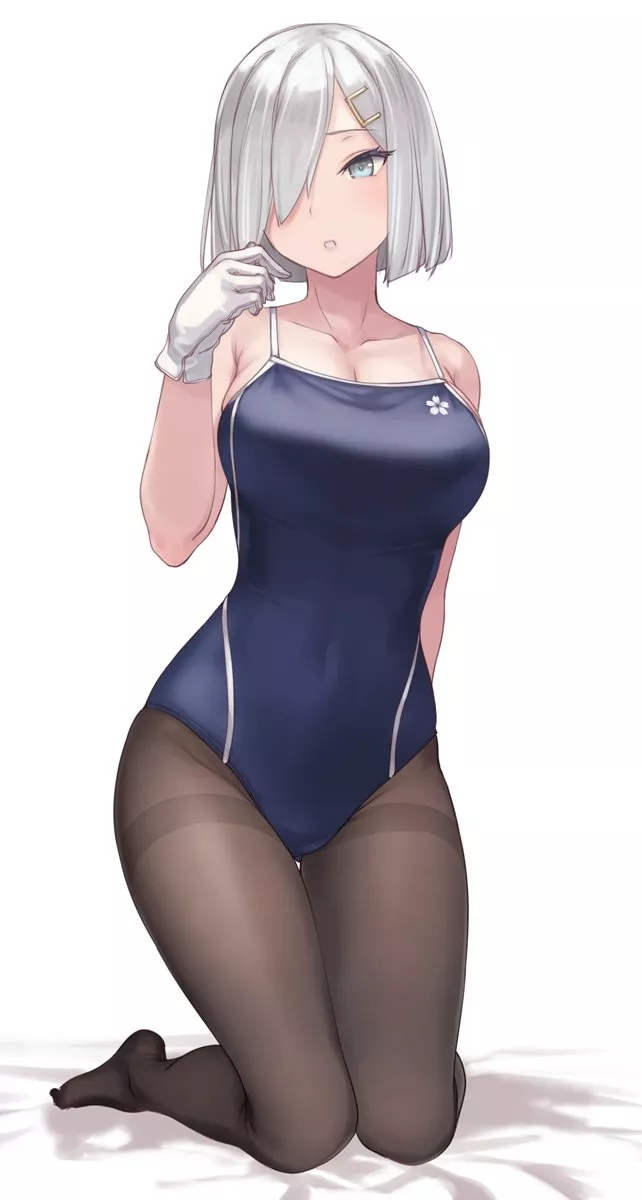 Hamakaze Pantyhose Under Swimsuit (Rokuwata Tomoe) [Kantai Collection] posted by sequence_string