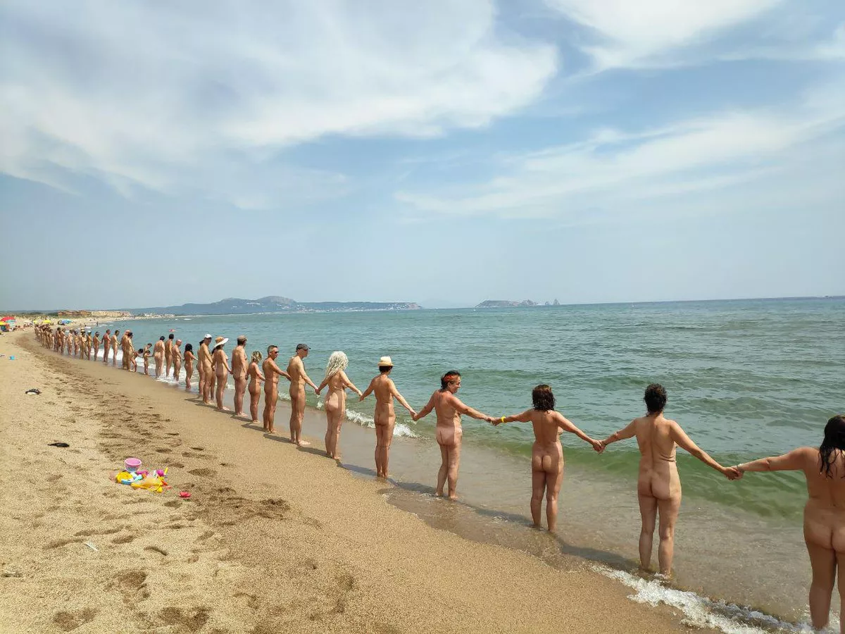 Hands Across Catalonia's 24 Nudist Beaches, July 7, 2019 posted by bobettebobqc