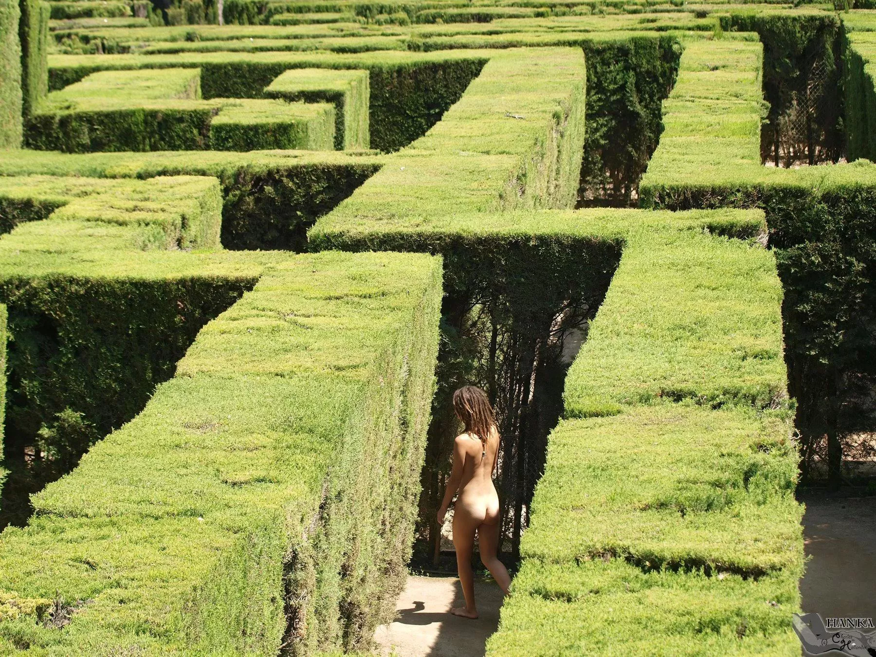 Hanka in the maze. Her first ever nudes.. posted by c_hollander