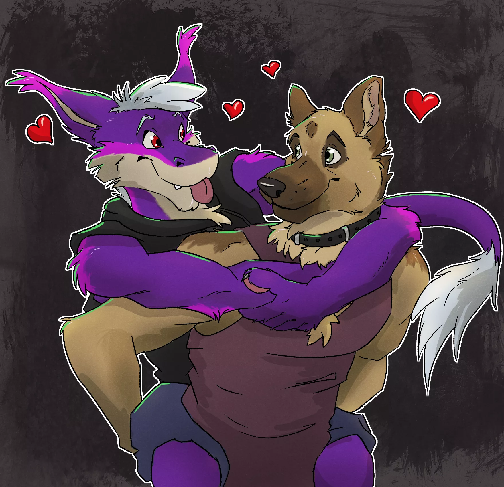 Happy birthday to my boyfriend! (art by me @SilverSabrewulf on Twitter) posted by SilverSabrewulf