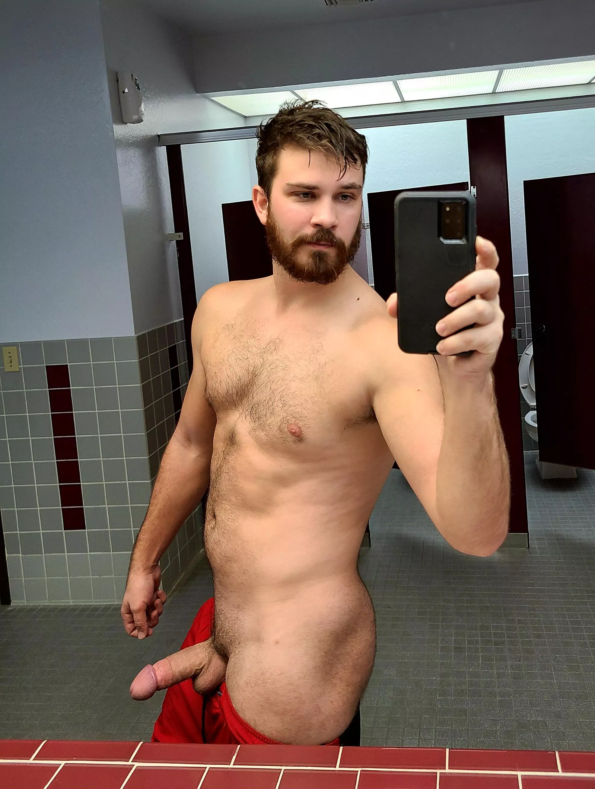 Happy holidays (a recreation of one of my favorite public bathroom nudes) posted by decherd