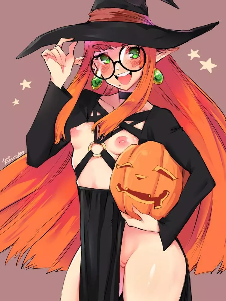 Happy holloween! I hope this lil witch can make it even happier! posted by trans_kitty_