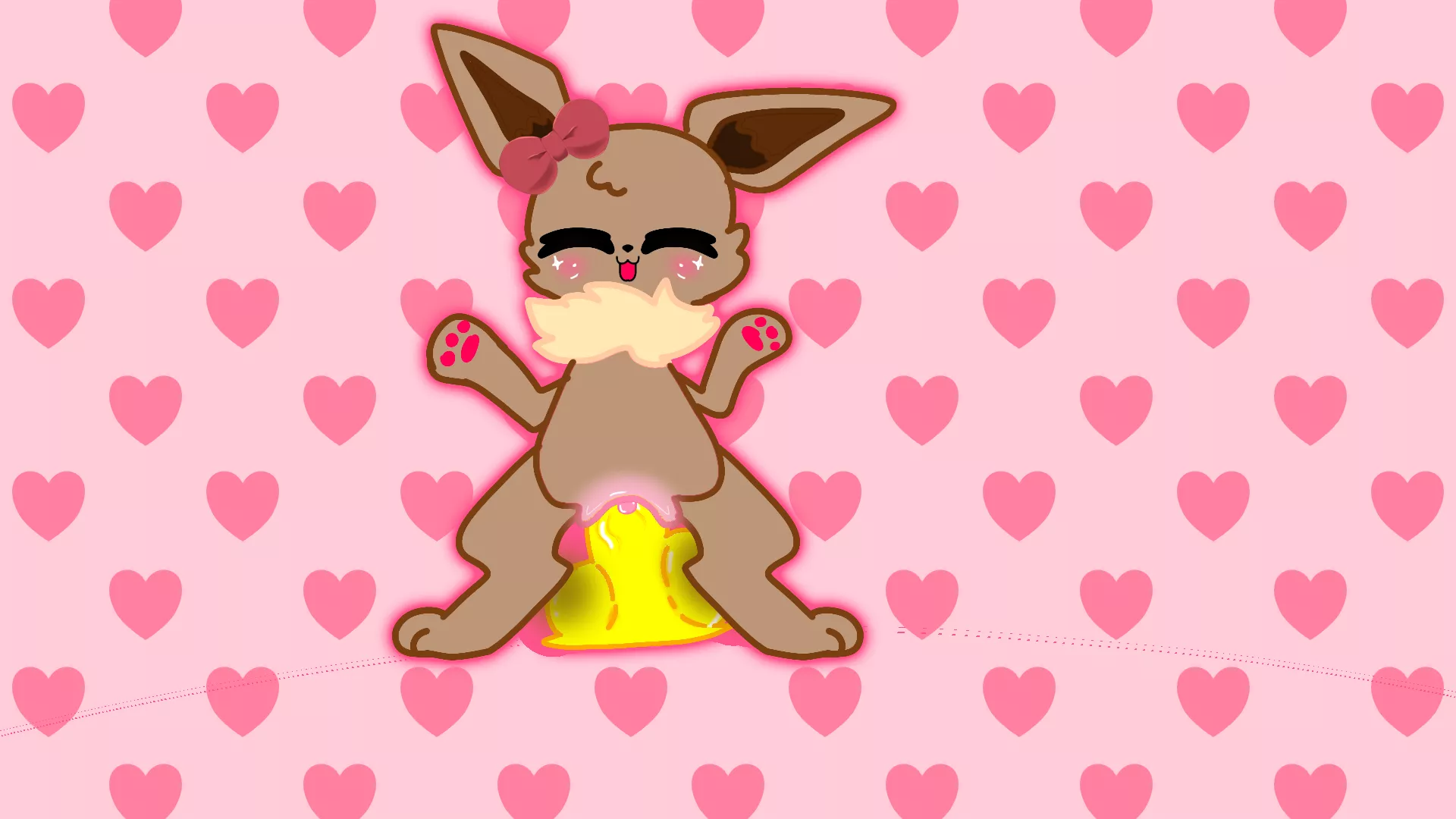 Happy valentimes day from cutie the eevee! posted by Pokefan2990