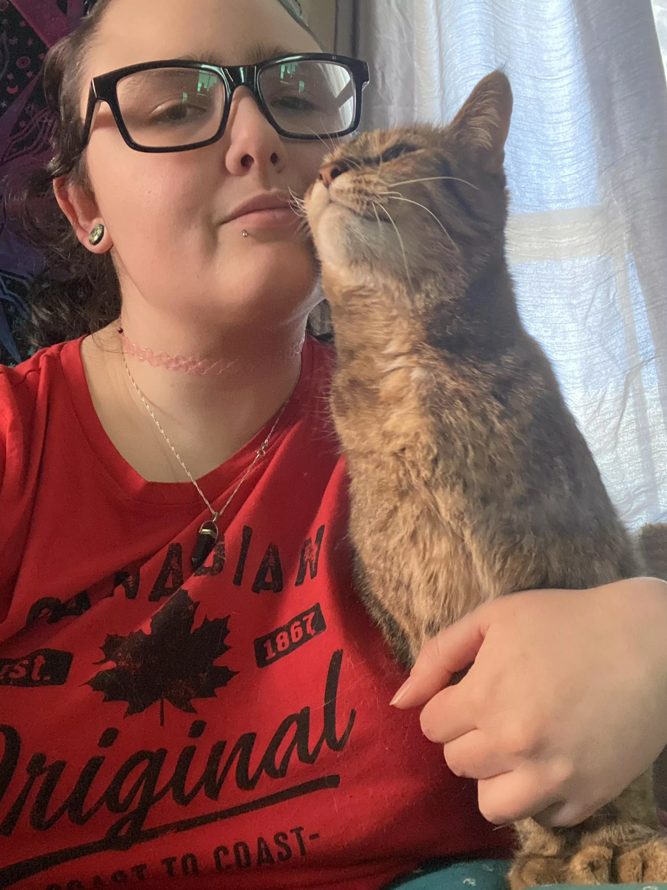 Happy Valentine’s Day from this Canadian girl and her cat posted by sensiblesheep