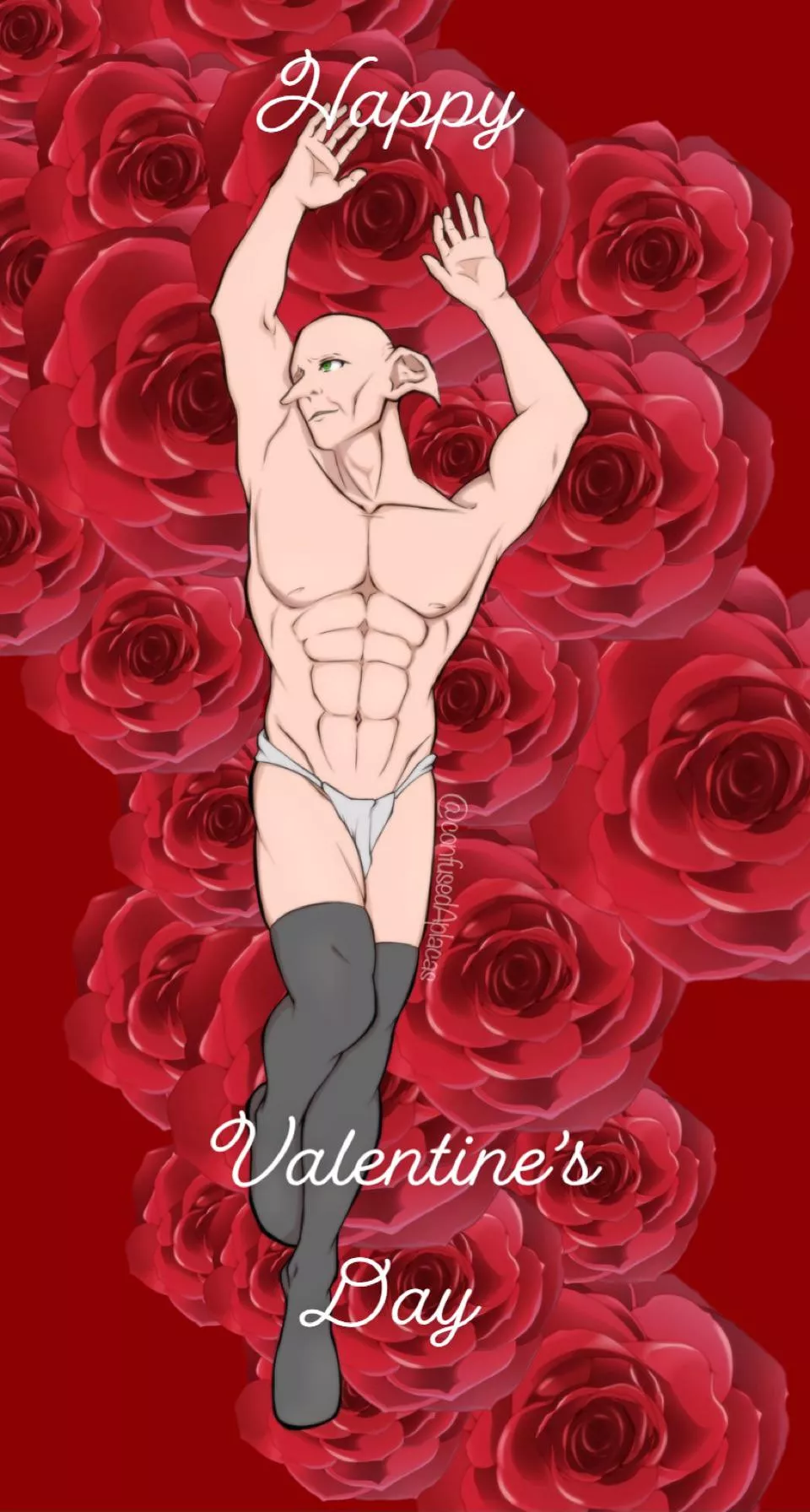 Happy Valentineâ€™s Day lads, art by @confusedalpacas on twitter posted by bappotheslappo